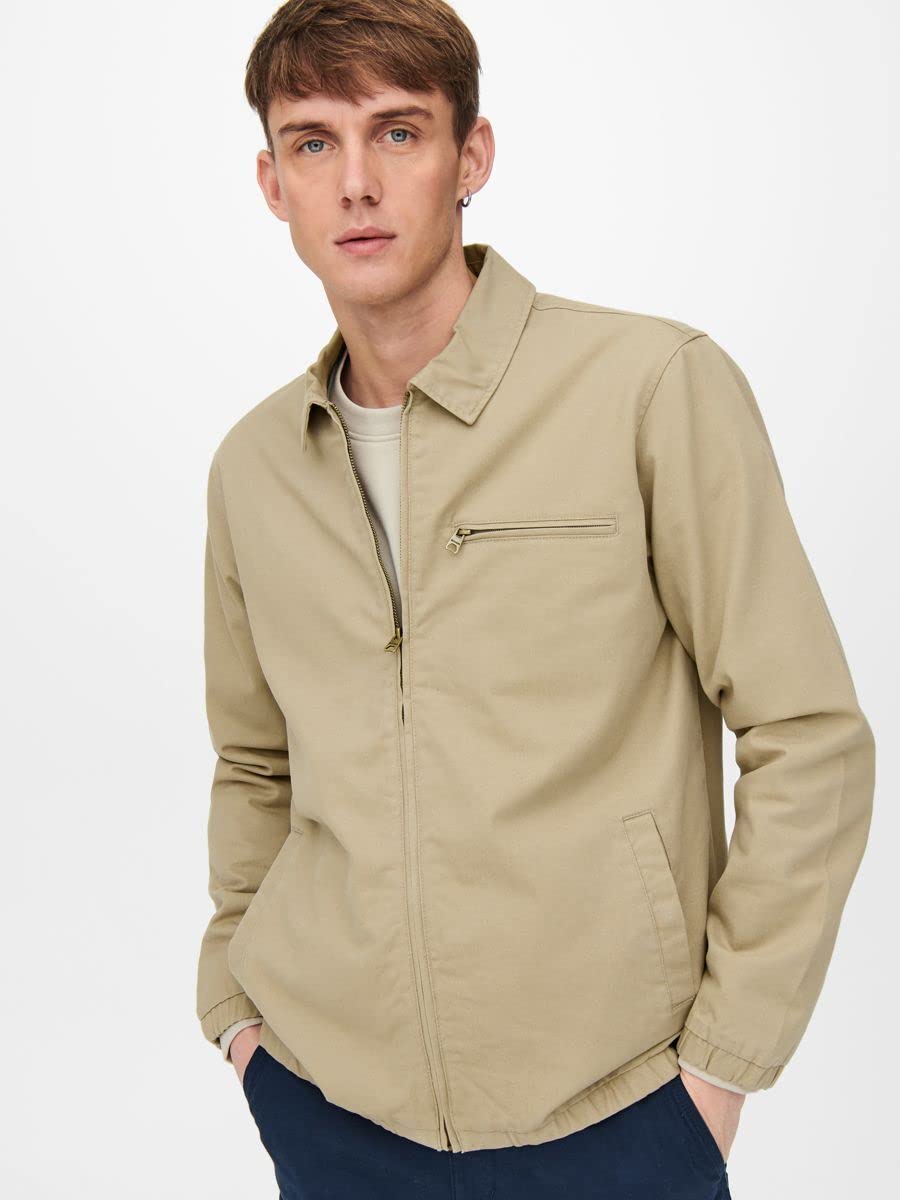 ONLY & SONS Onsharry Giacca Harrington Uomo Leggera