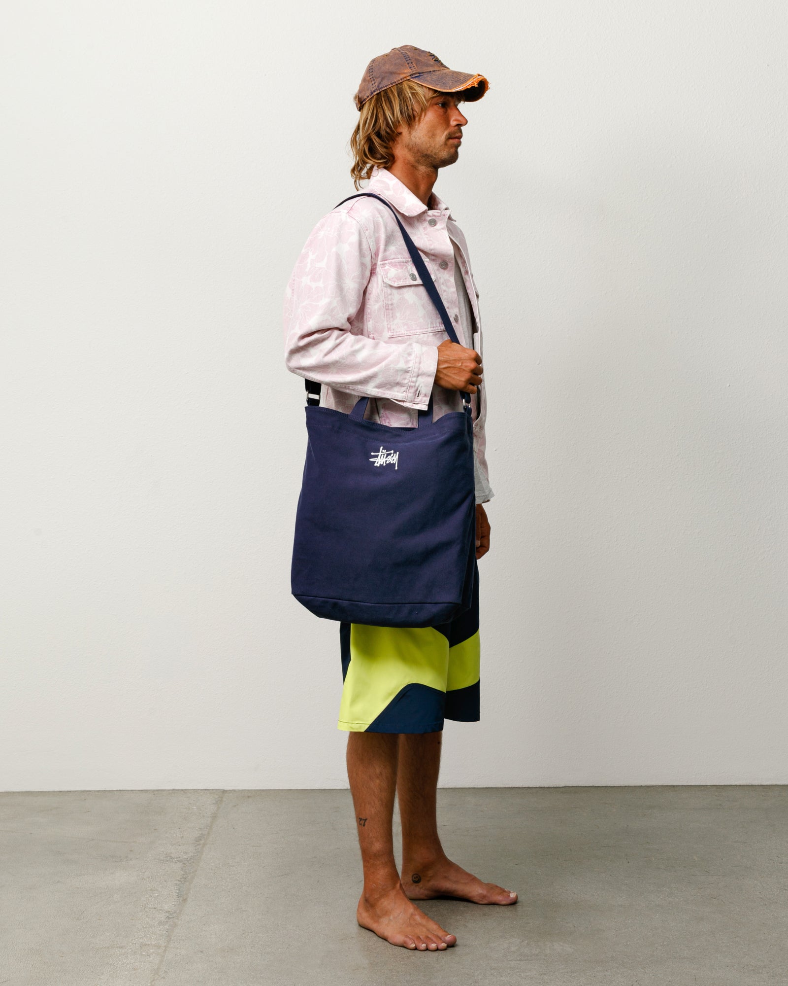 Stussy Canvas Crossbody Bag borsa Navy tela