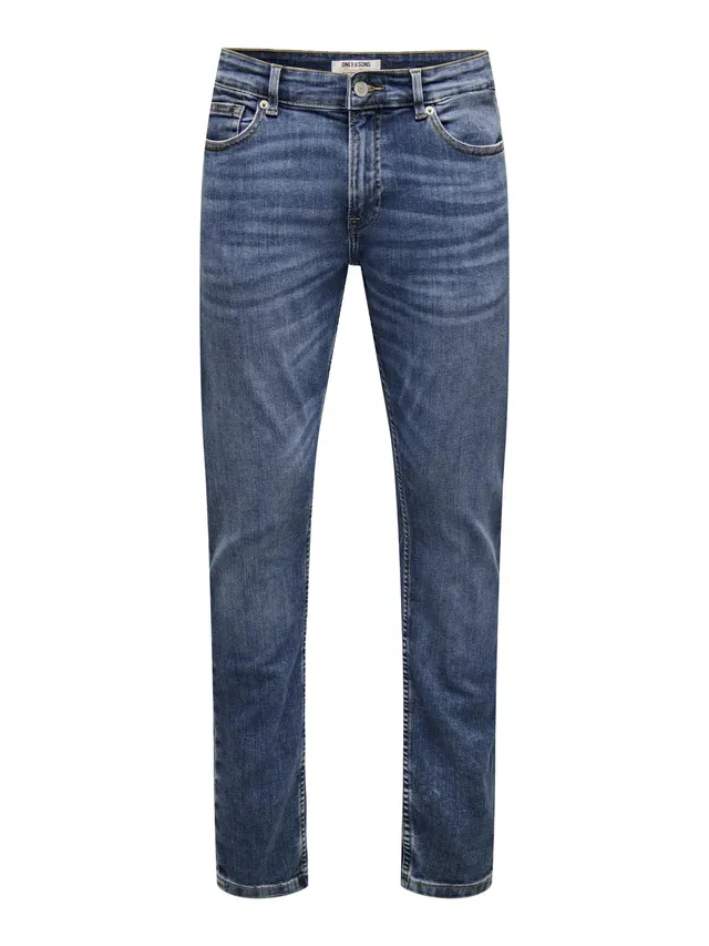 ONLY & SONS WARP Skinny Jeans uomo 28W/32L blu denim