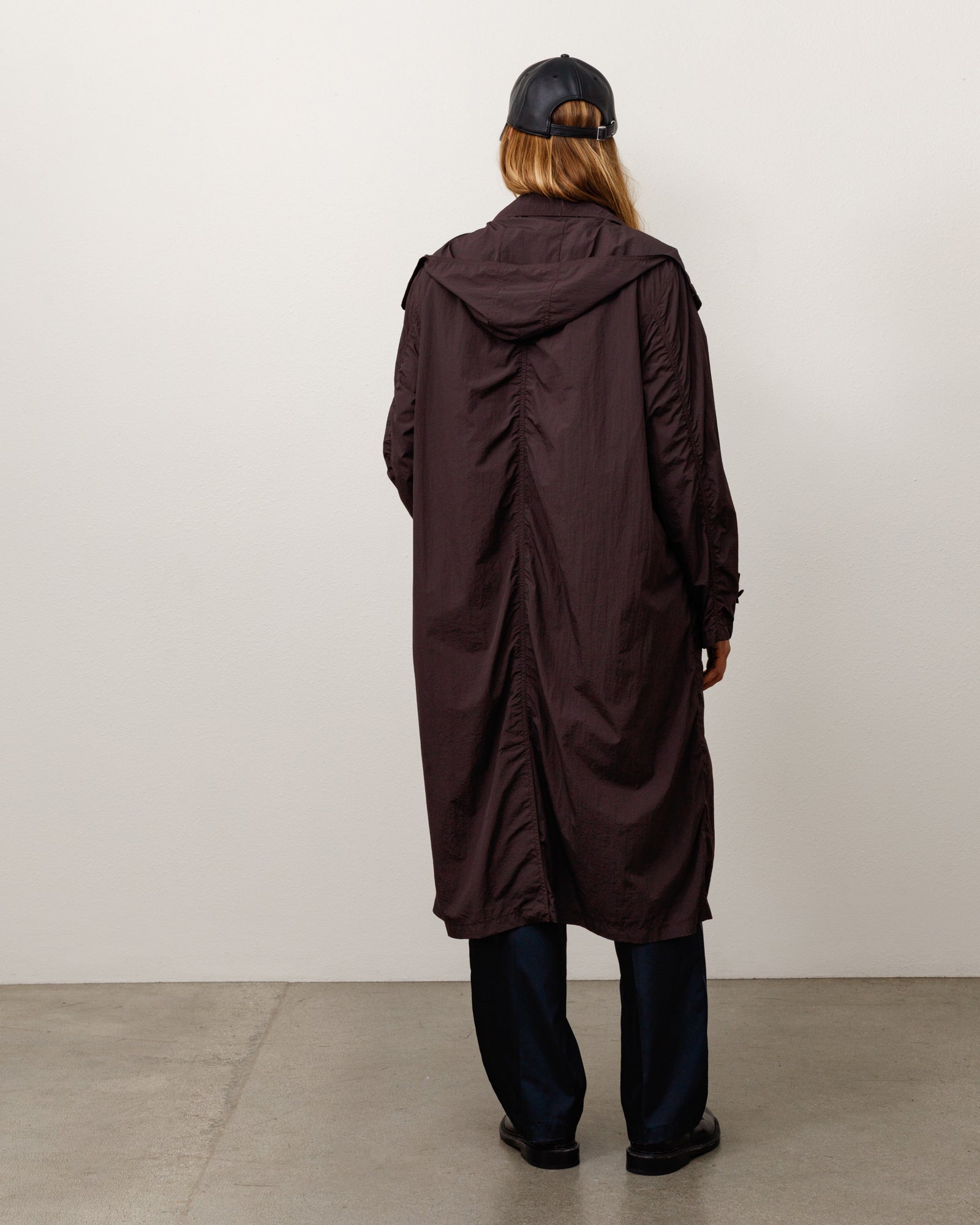 Stussy Trench Doppio Petto Giacca Brown Nylon Idrorepellente