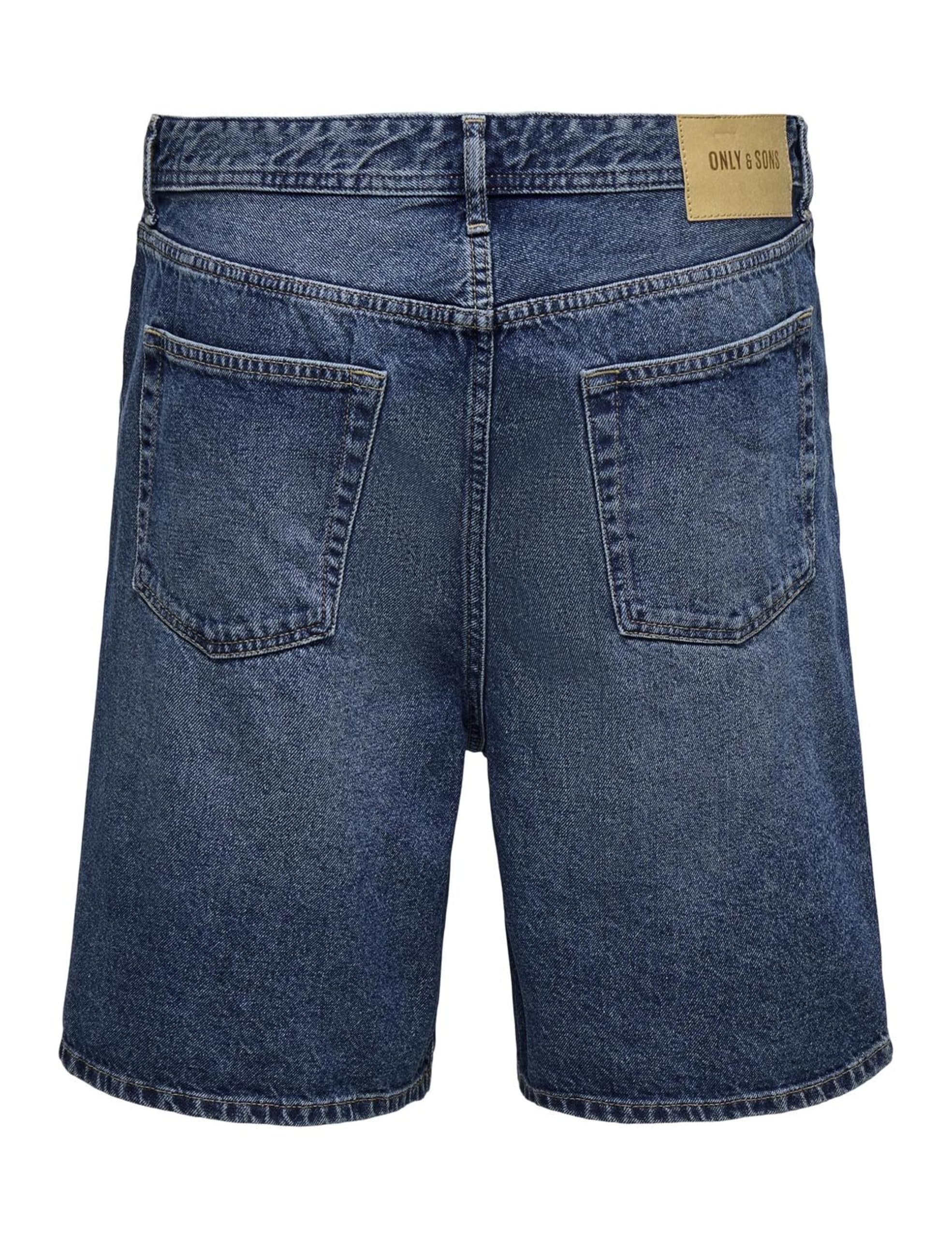 Only & Sons Onsfade Loose Shorts Uomo L Denim Blu