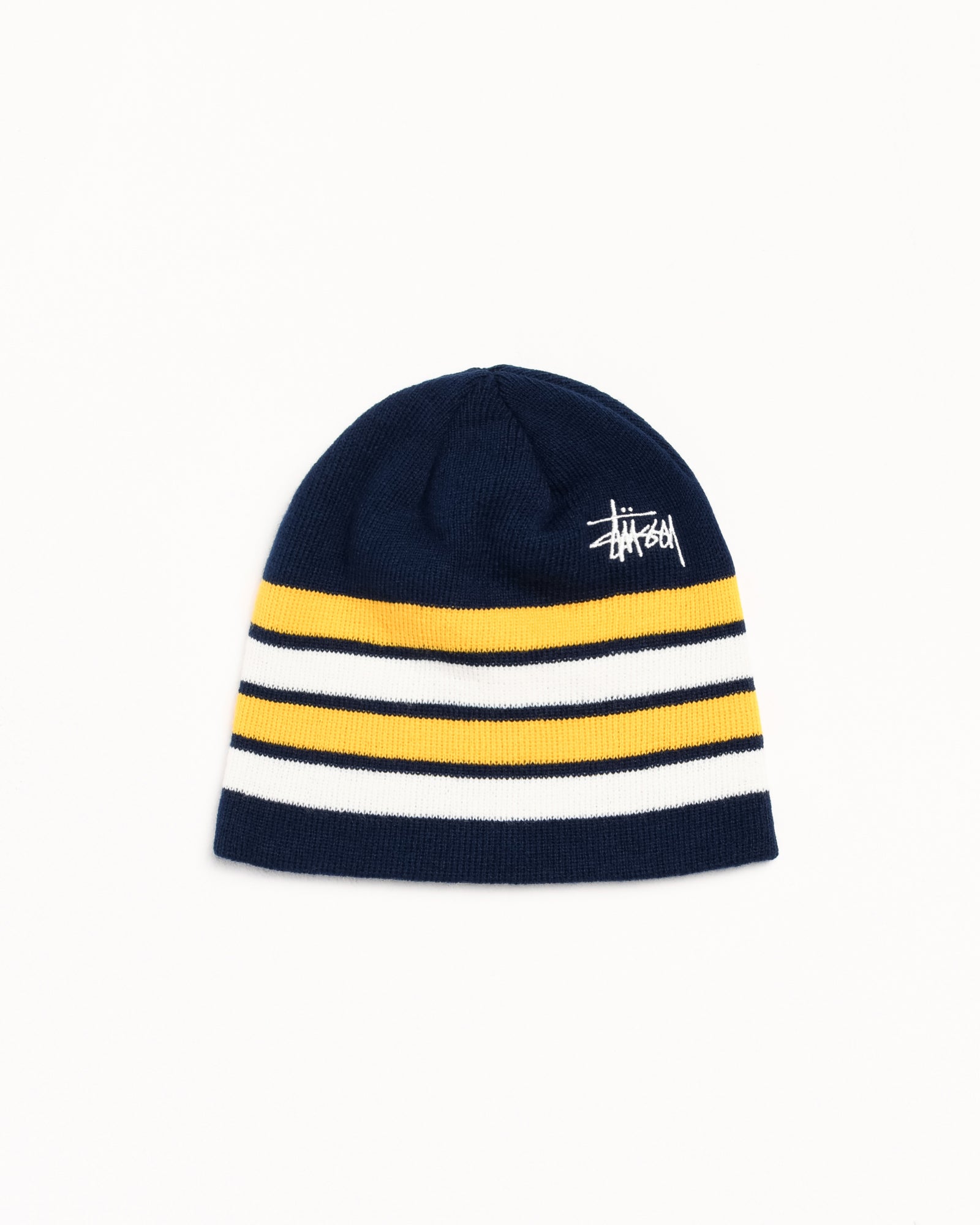 Stussy Skullcap Basic Stripe Beanie Blu Navy Acrilico