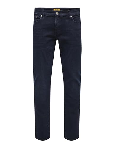 Only & Sons Jeans Uomo Denim Blu Nero 32W/32L