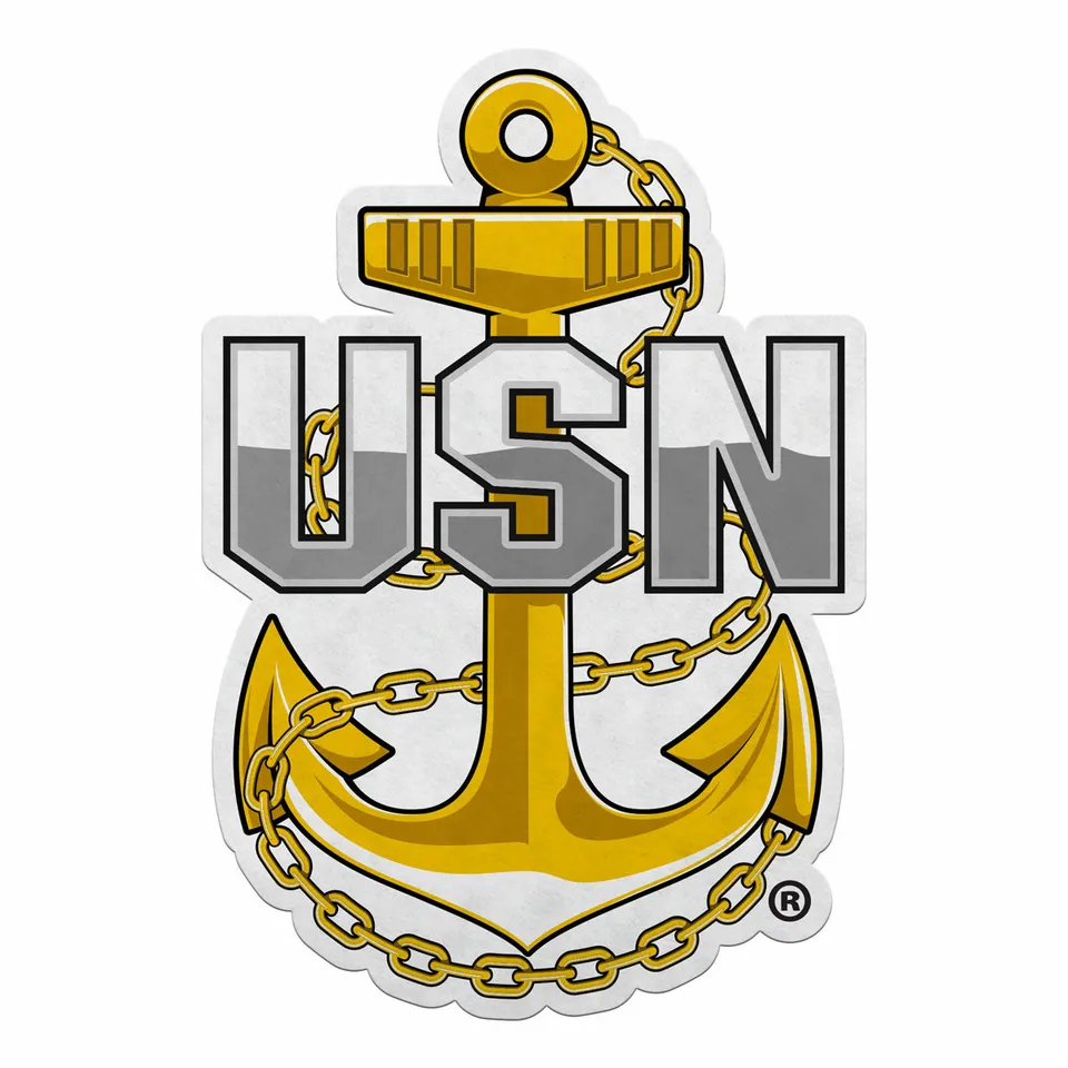 7.62 Design Chief Petty Officer gagliardetto feltro US Navy