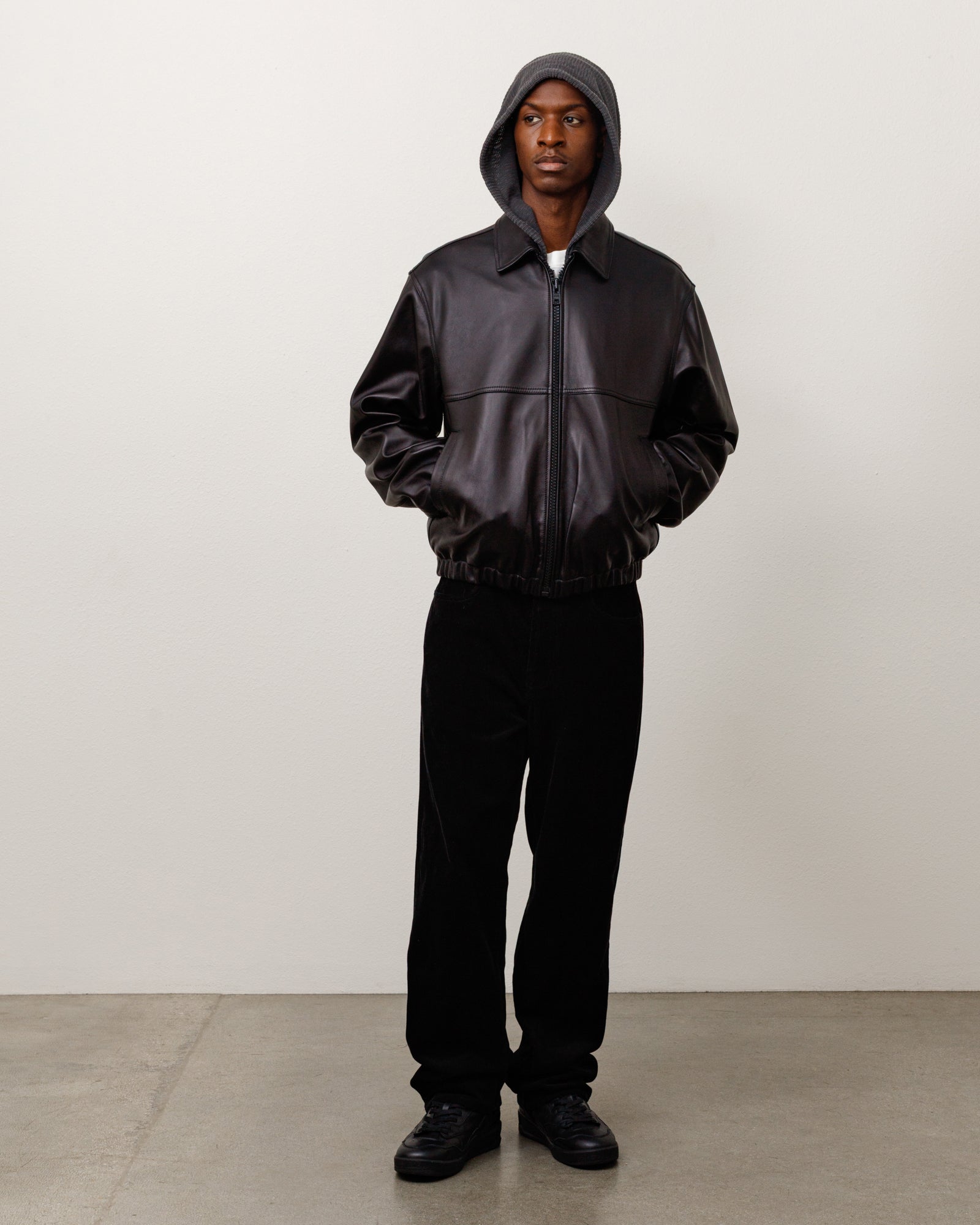 Stussy New Classic Pant pantaloni velluto neri cotone dritti