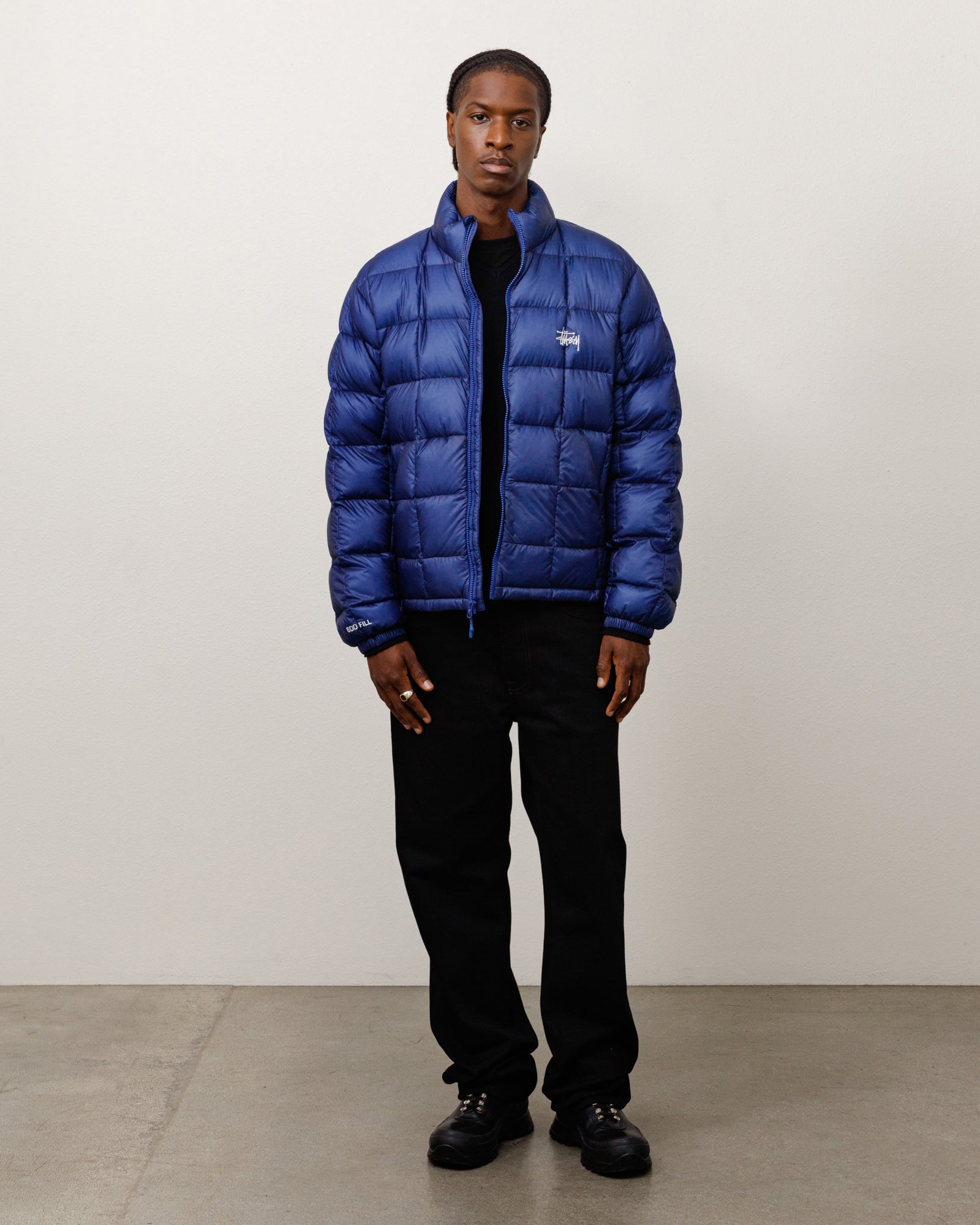 Stussy Midweight Puffer Piumino Blue Nylon 600-fill