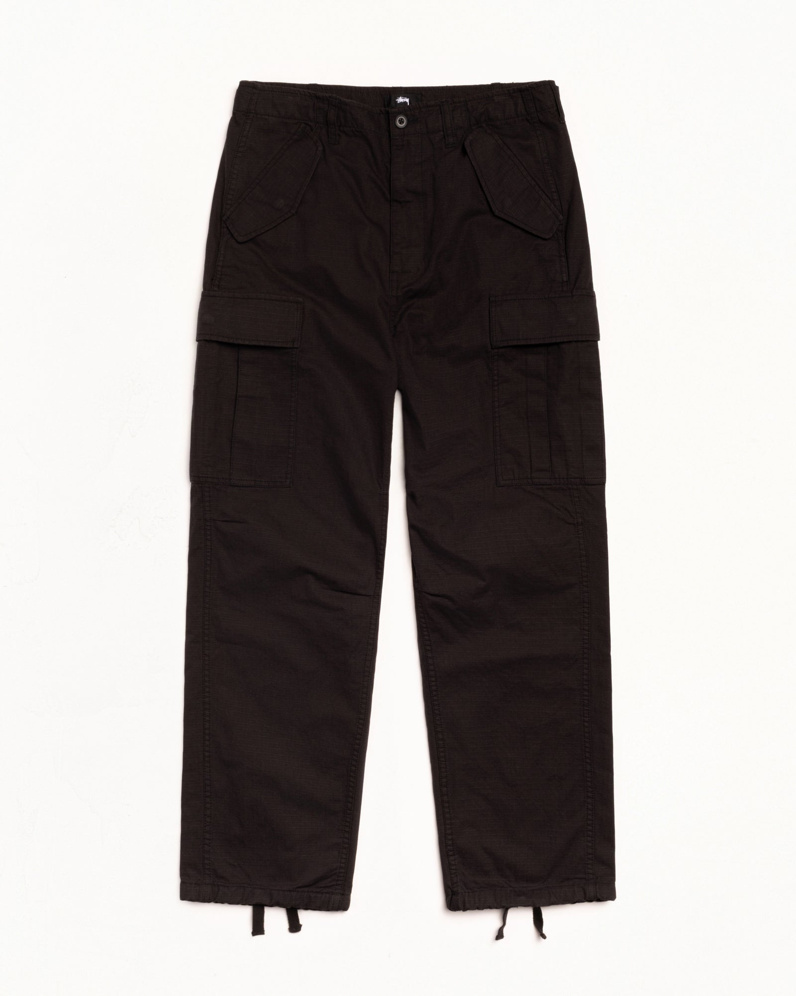 Stussy Cargo Pant Pantaloni Black Cotone Ripstop