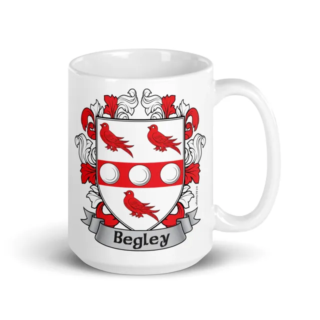 7.62 Design Begley Coat of Arms 15oz Tazza Ceramica Irlandese