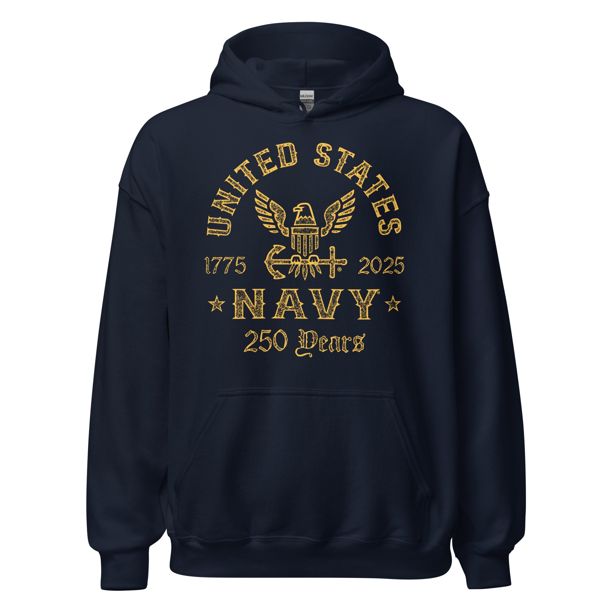 7.62 Design Navy 250th Felpa Cappuccio Blu Cotone Unisex