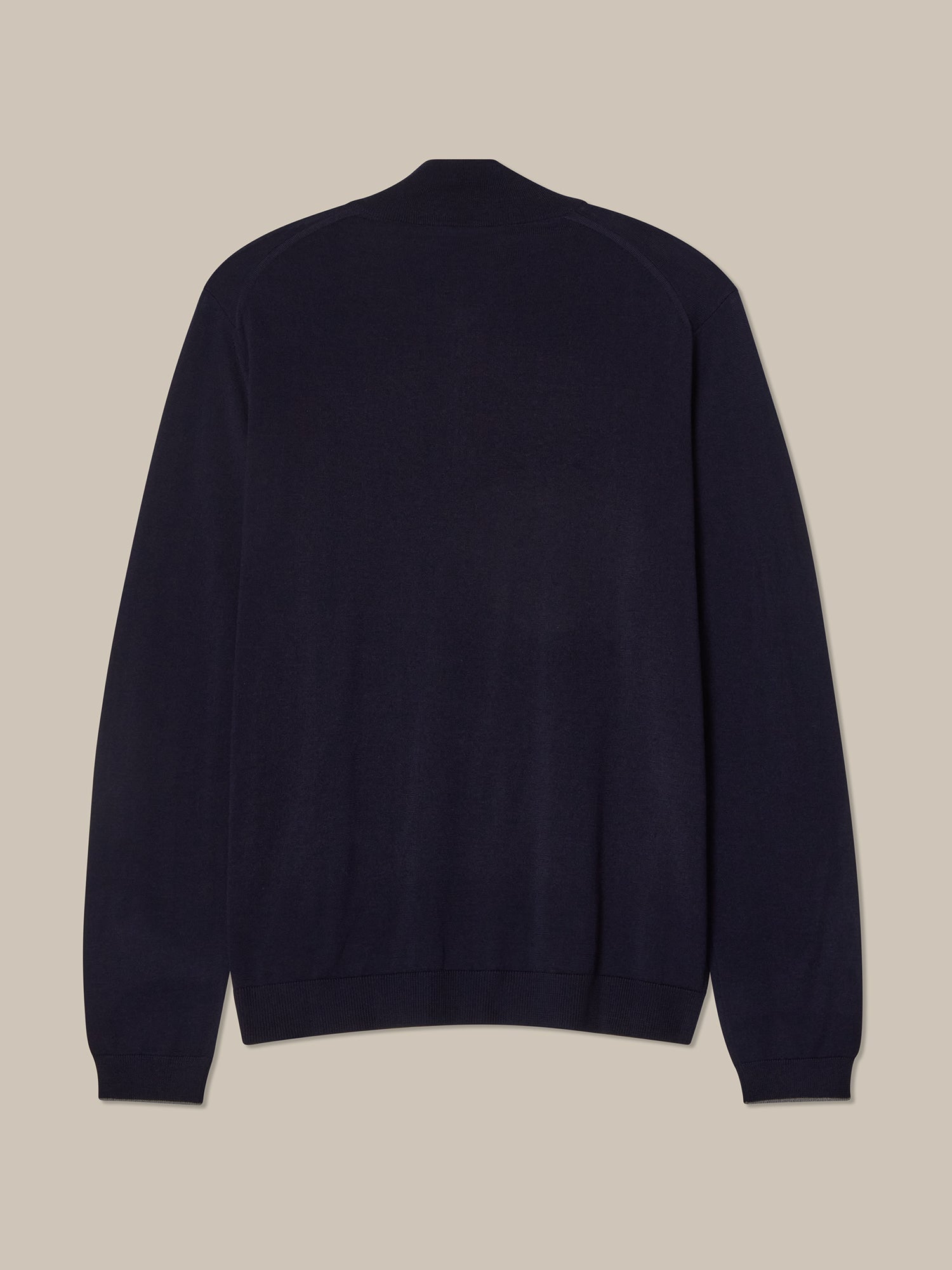 Robert Talbott Eastwood maglione merino navy zip taglia L