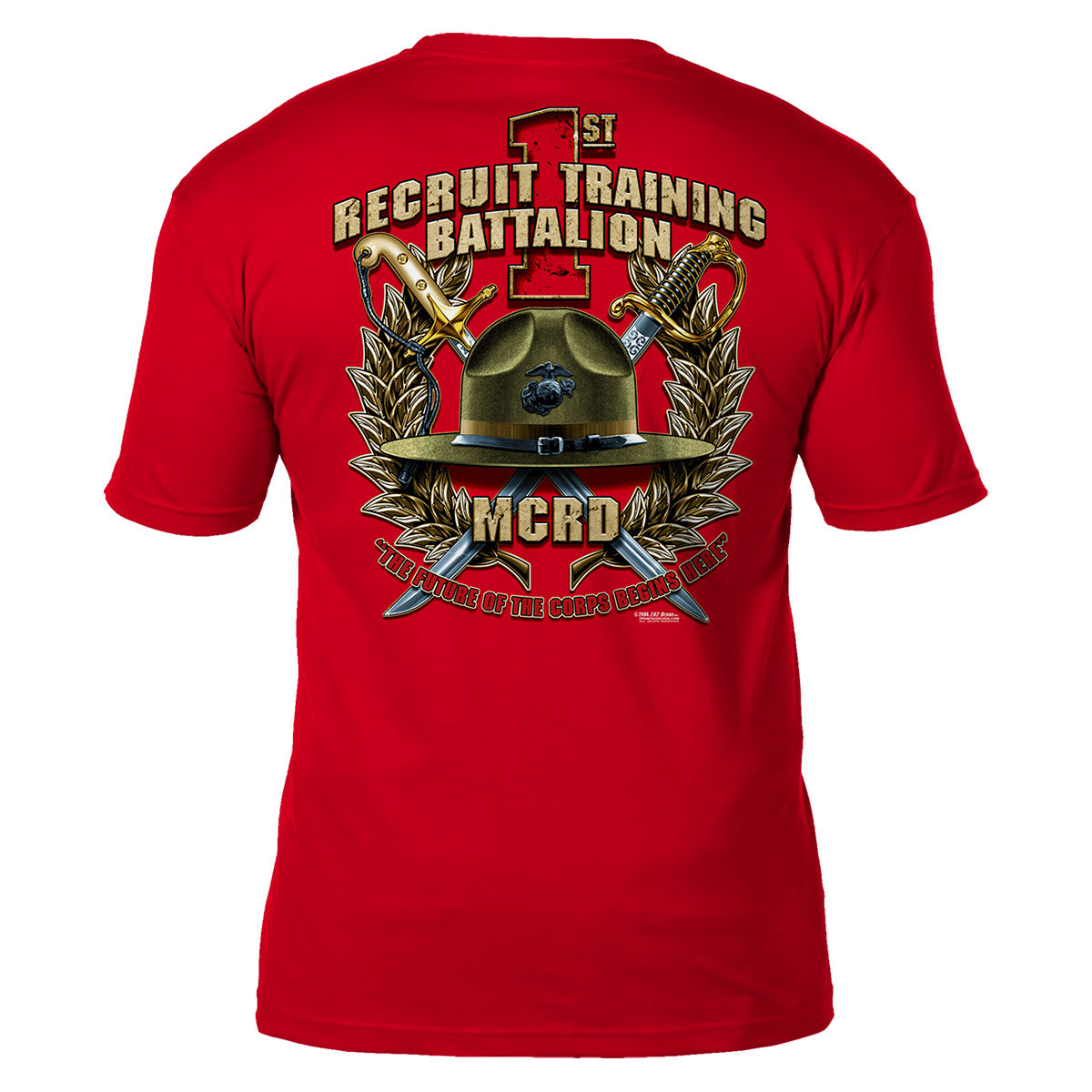 7.62 Design MCRD San Diego 1st Battalion t-shirt rossa uomo