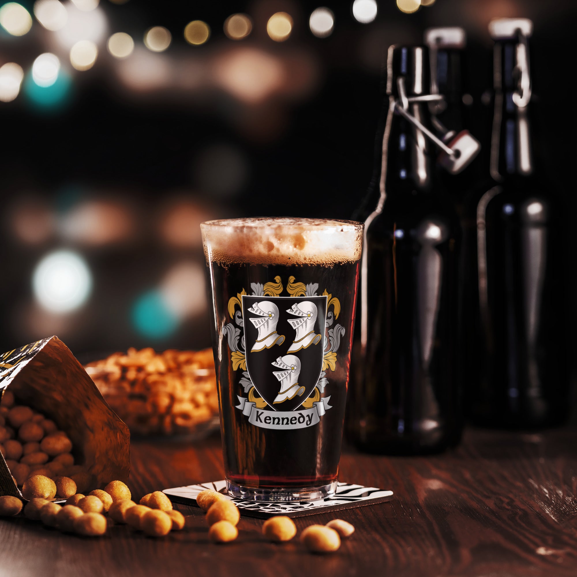 7.62 Design Kennedy bicchiere birra vetro 473ml stemma Irish