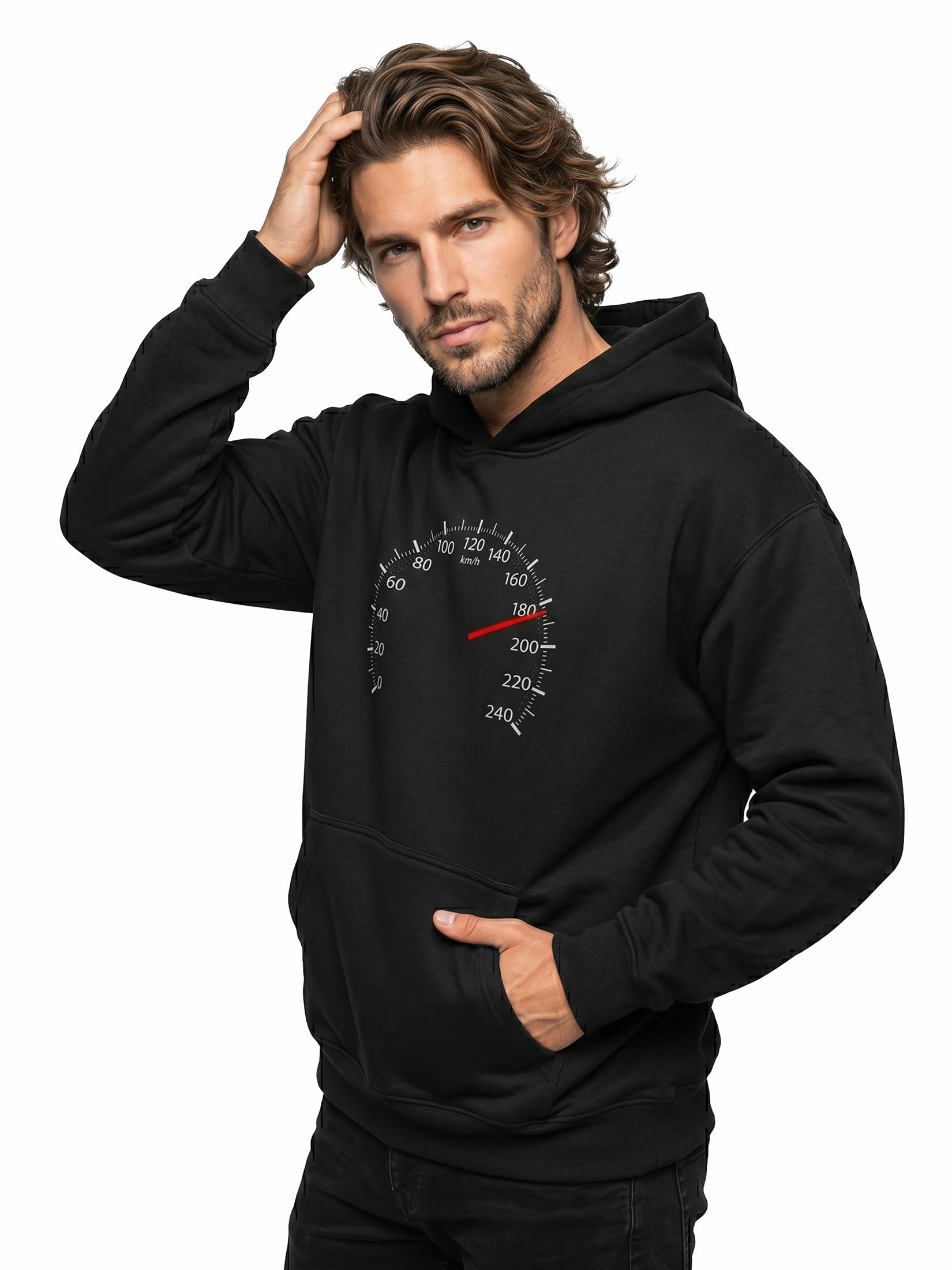 MAKAYA Tachimetro felpa con cappuccio uomo S motorsport