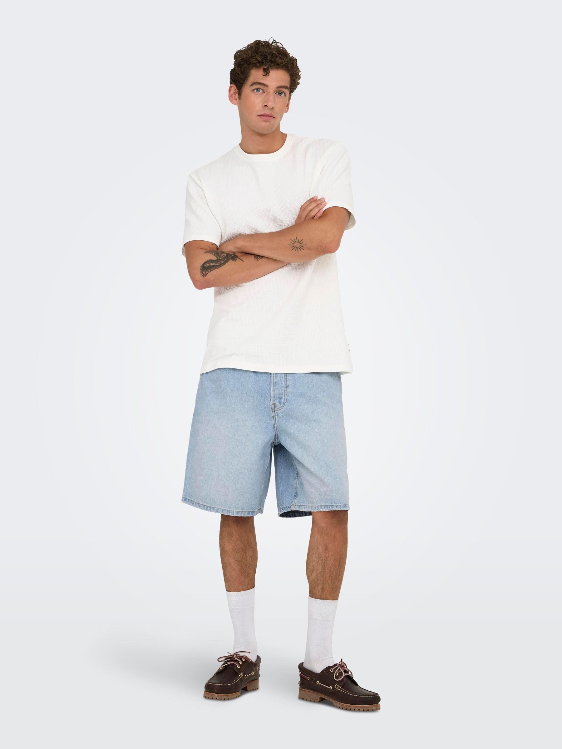 Only & Sons Onsfade Shorts uomo loose fit vita media