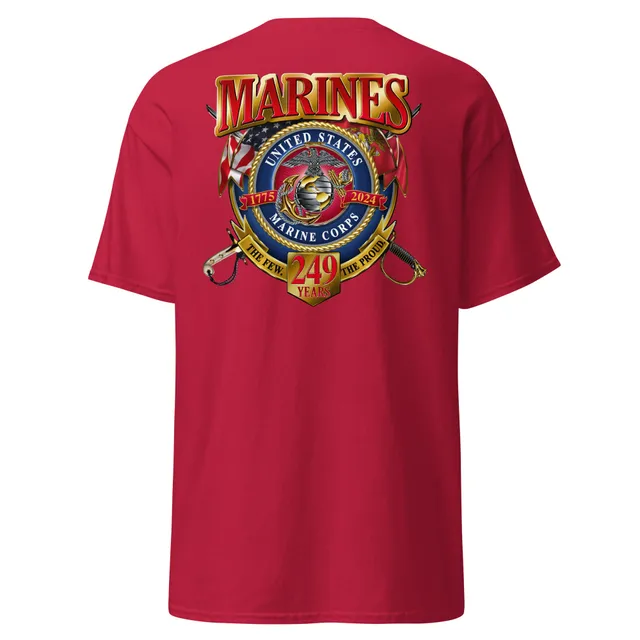 7.62 Design USMC 249th Birthday T-Shirt maglietta nero cotone