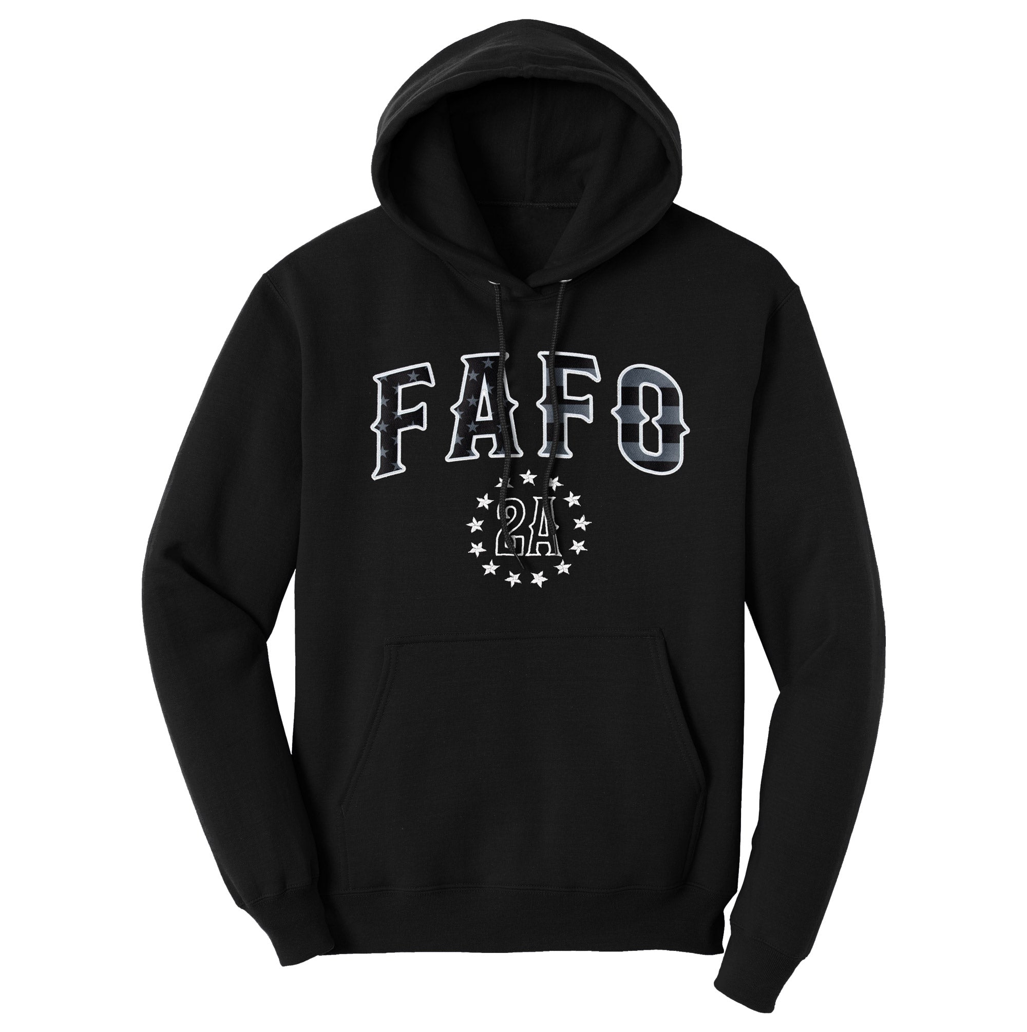 7.62 Design 2nd Amendment FAFO felpa cappuccio nera cotone XL