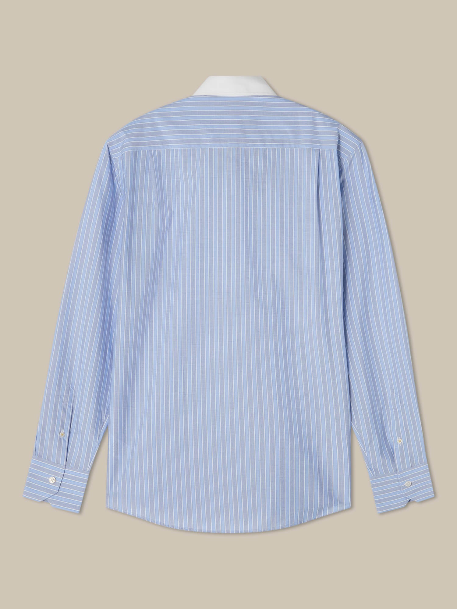 Robert Talbott Dress Shirts Reynolds Stripe camicia poplin blu