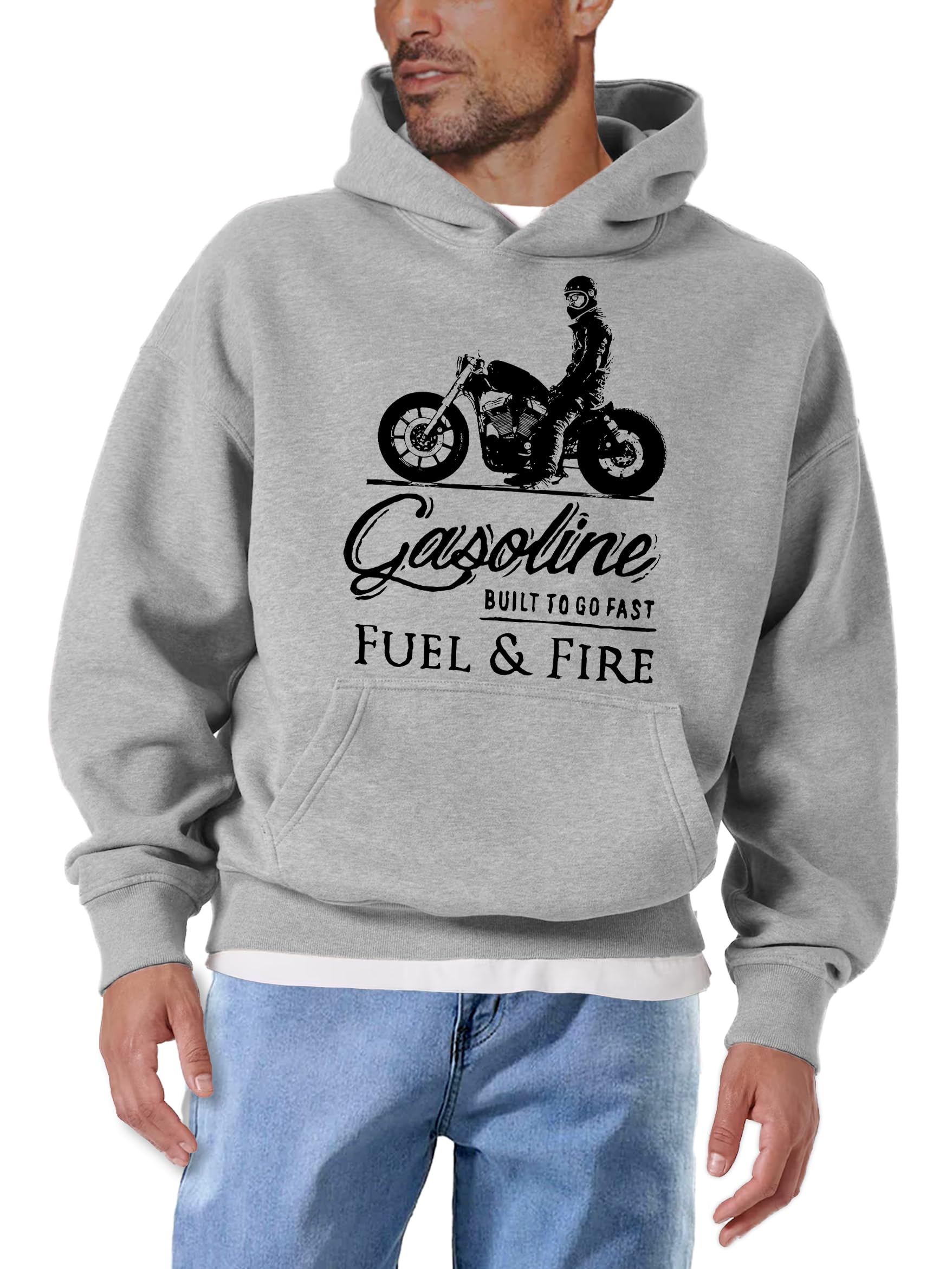 MAKAYA Felpe con Cappuccio Moto felpa uomo S