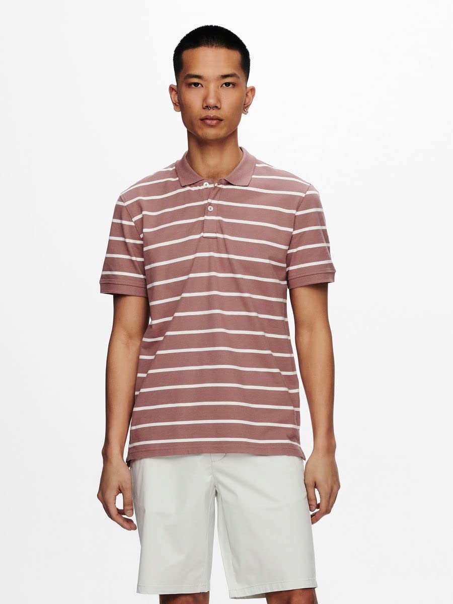 Only & Sons Onscooper Life Polo Uomo Cotone Bio a Righe