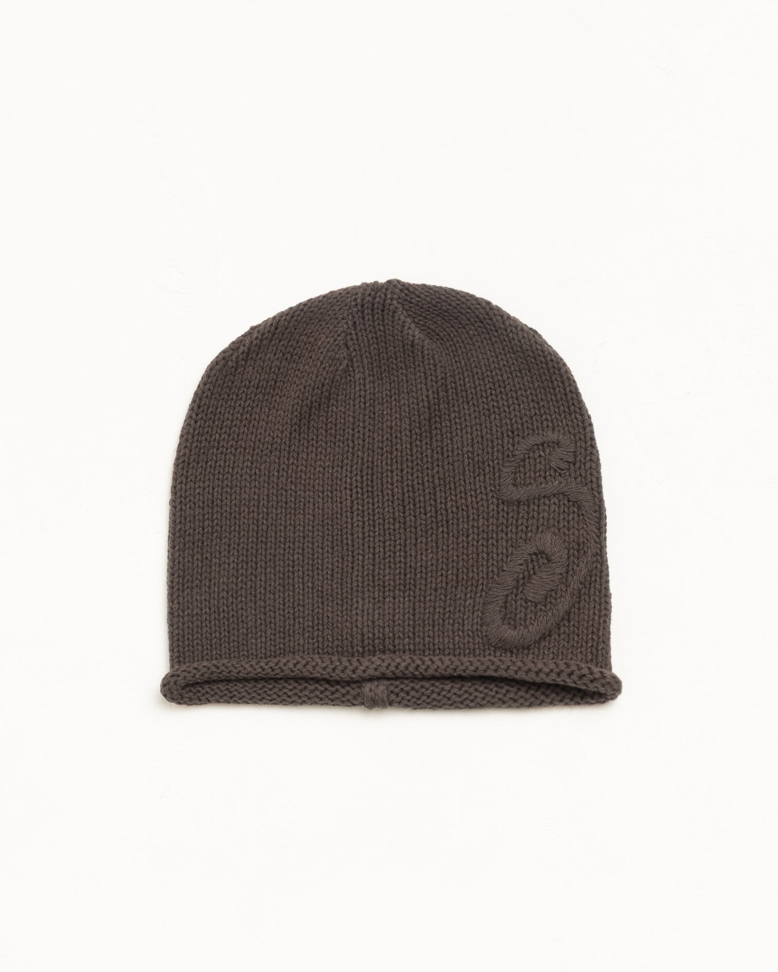 Stussy S Knit Skullcap beanie Brown 55% lino