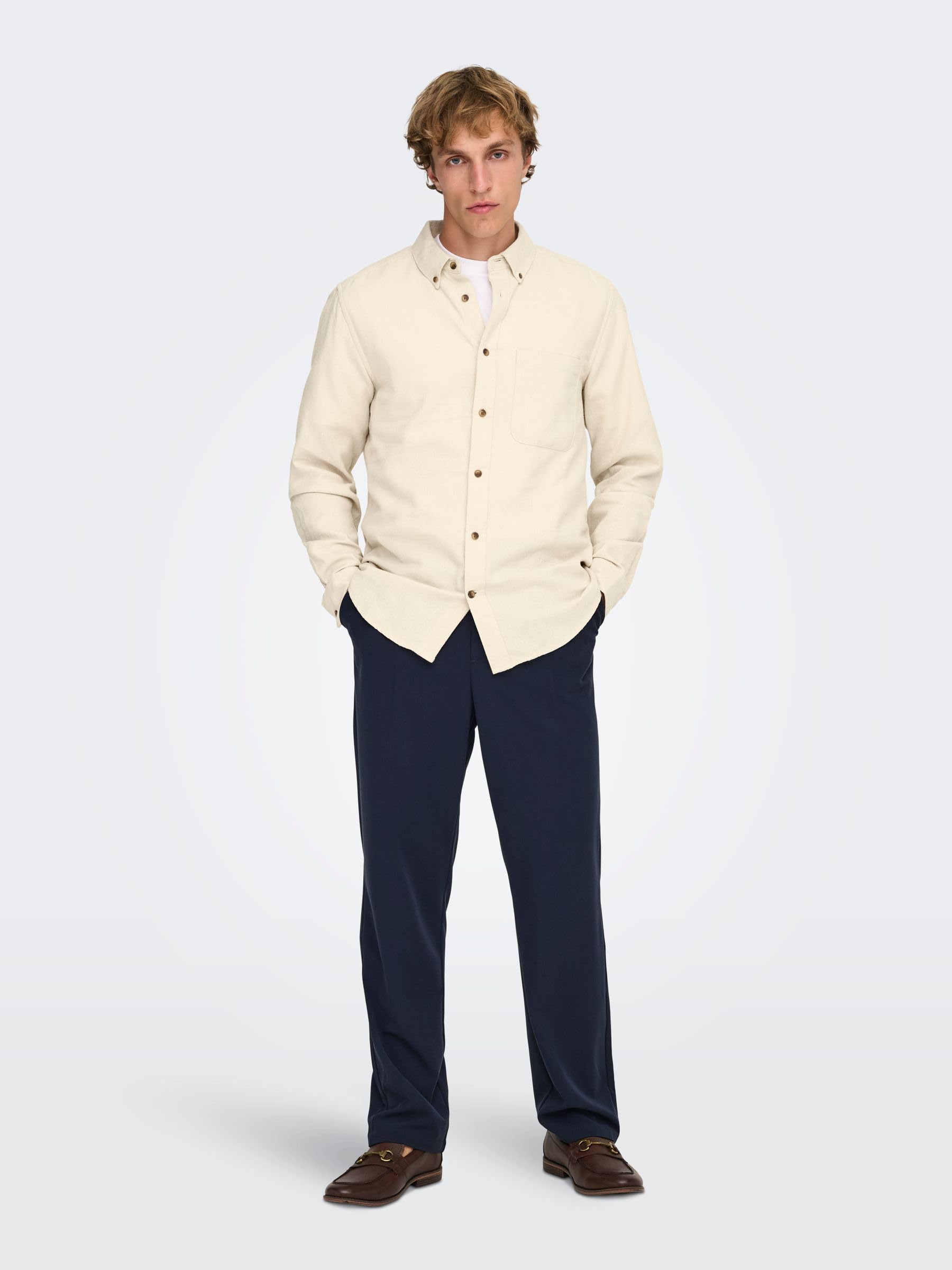 Only & Sons Onsgudmund Camicia Uomo Nero taglia L casual
