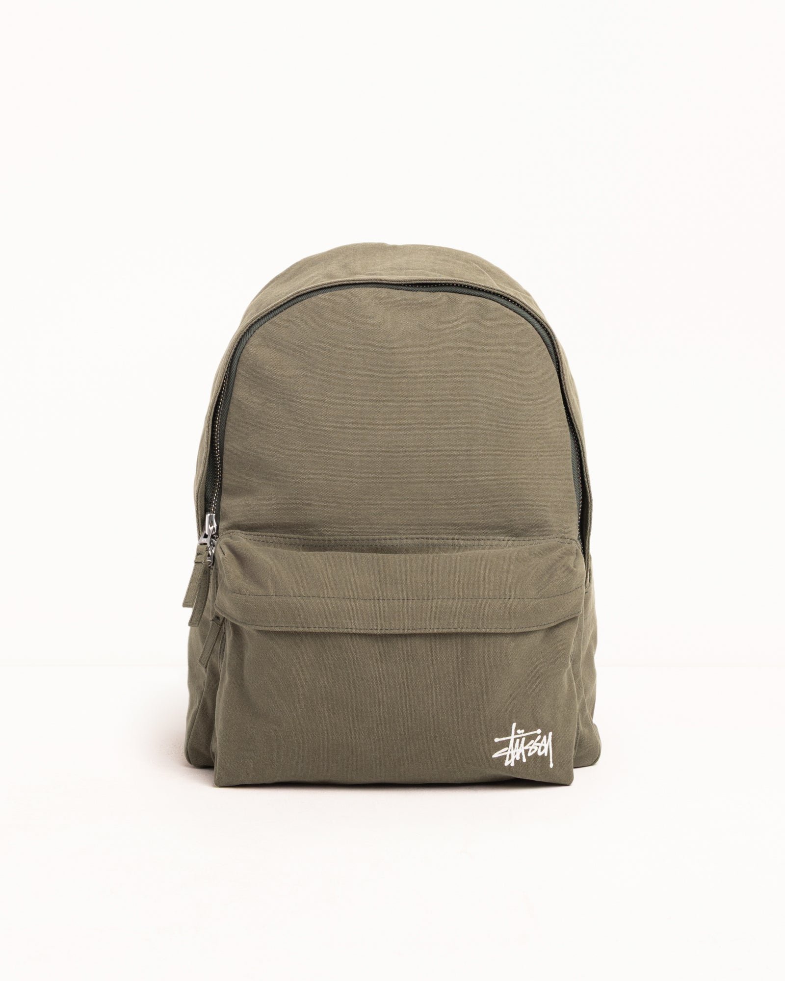 Stussy Canvas Backpack zaino verde cotone laptop 16"
