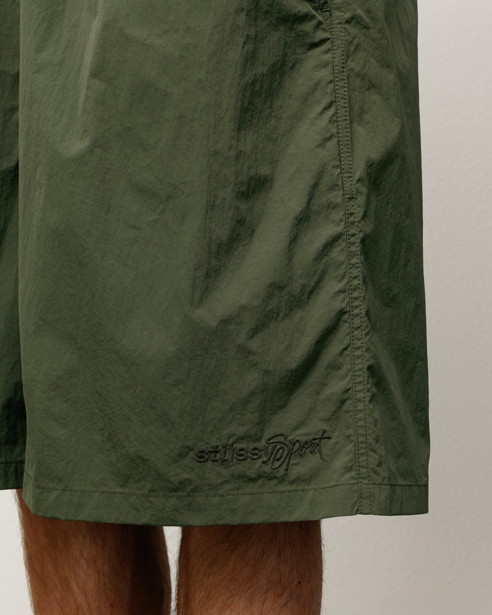Stussy Nylon Court Short pantaloncini olive nylon