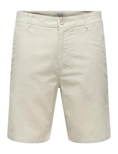 ONLY & SONS Onsnick Straight 0580 Pantaloncini Uomo S Argento