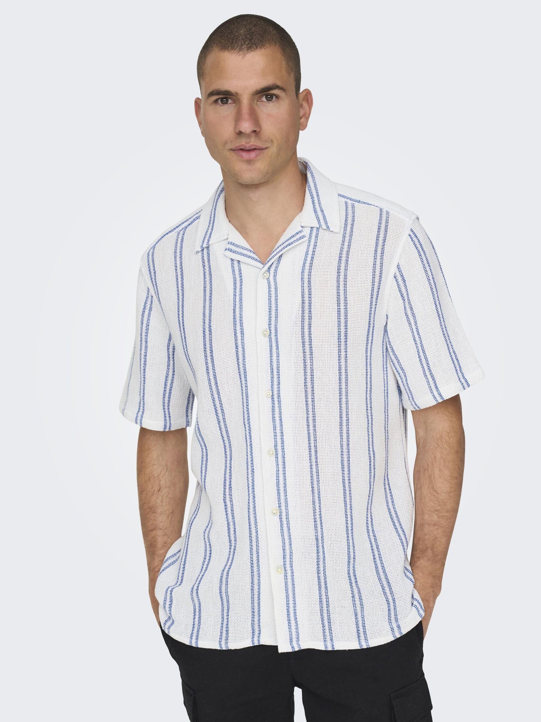 ONLY & SONS Onstrev Camicia Uomo XXL Cloud Dancer