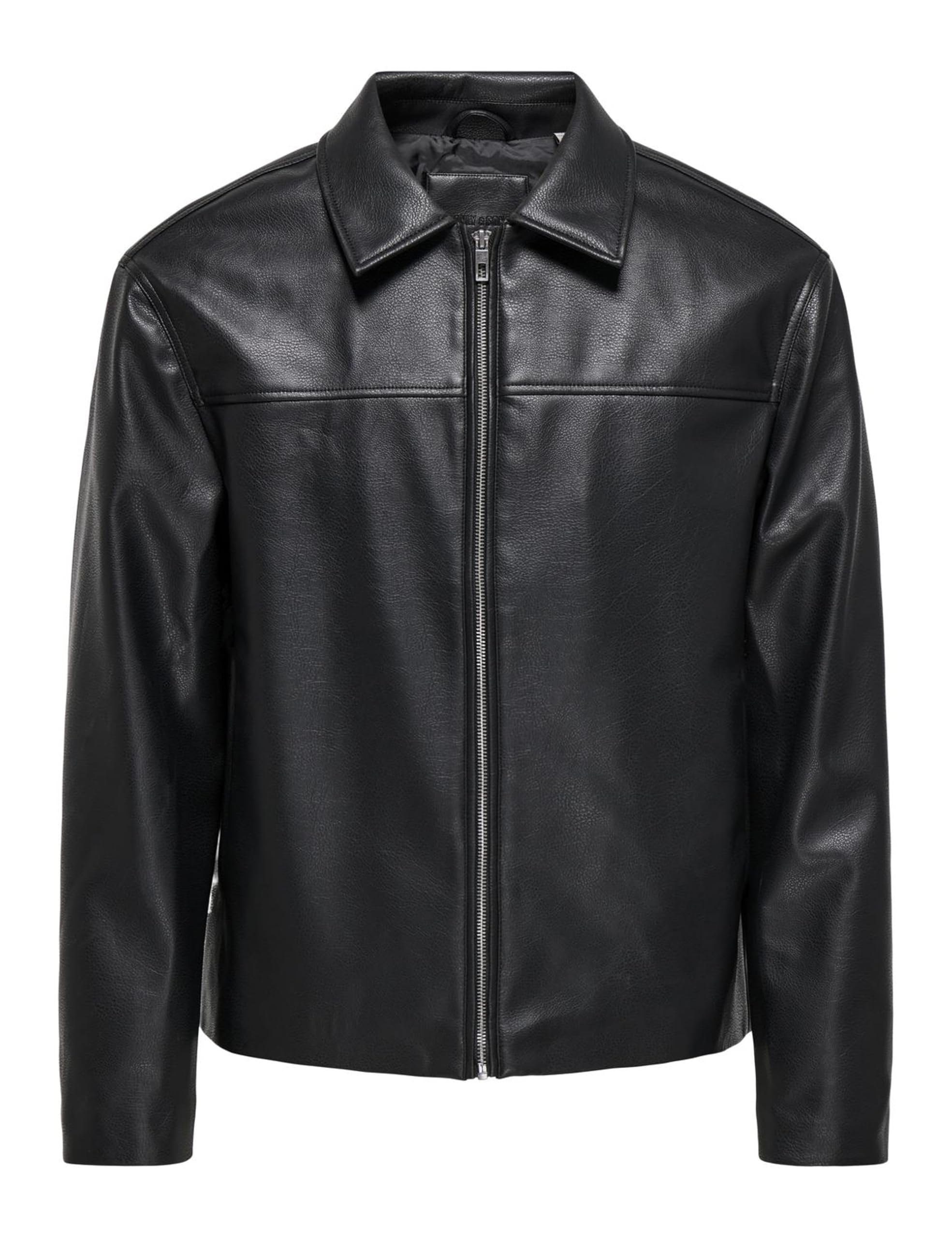 Only & Sons Onsjack PU Giacca uomo similpelle zip nera