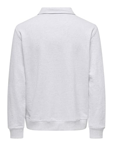 Only & Sons Onsdavid Felpa Uomo XL half zip grigia