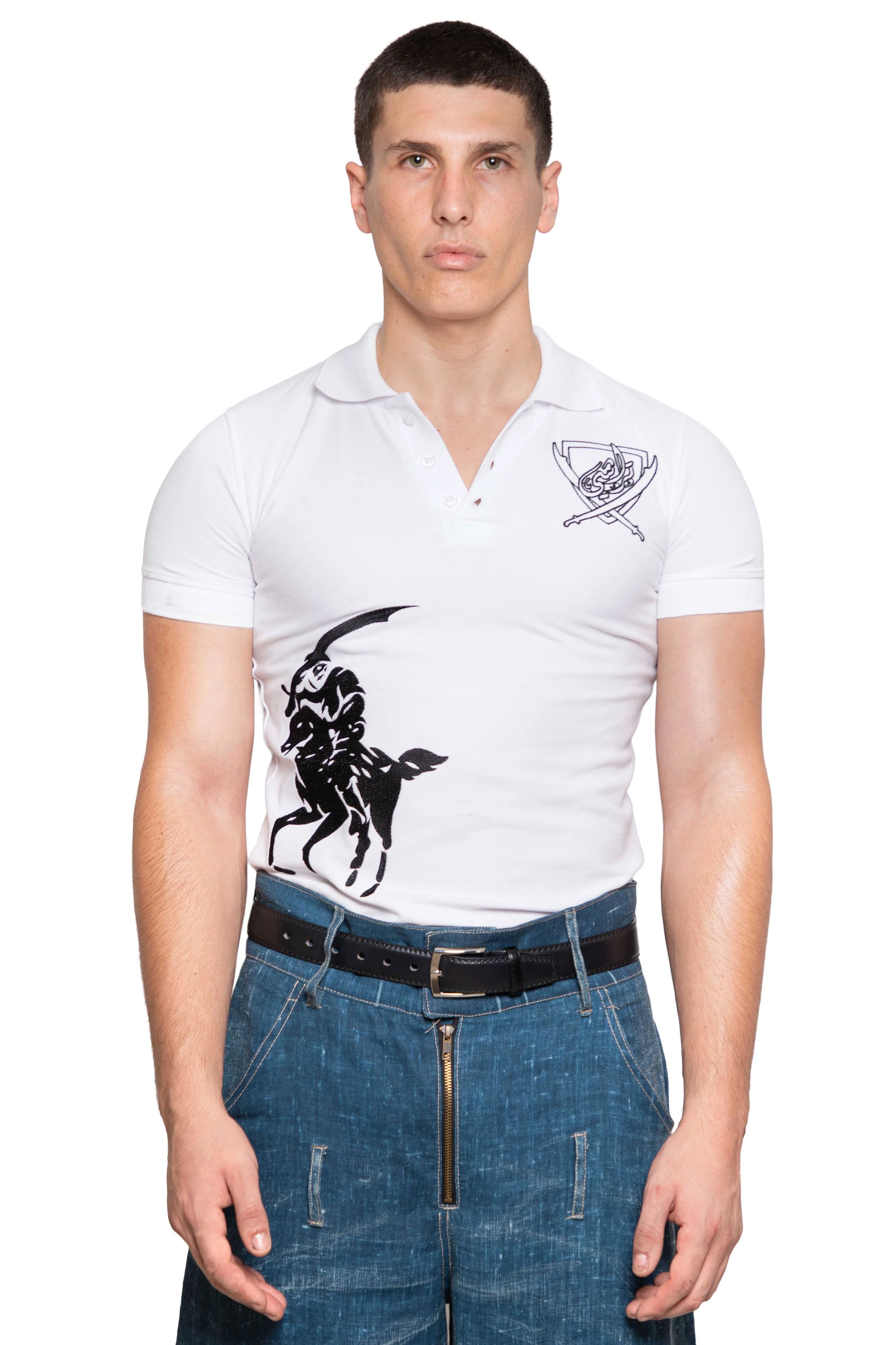 Trashy Clothing Saifak Polo Top polo bianca taglia S
