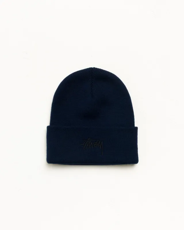 Stussy Cuff Beanie Stock berretto blu navy acrilico