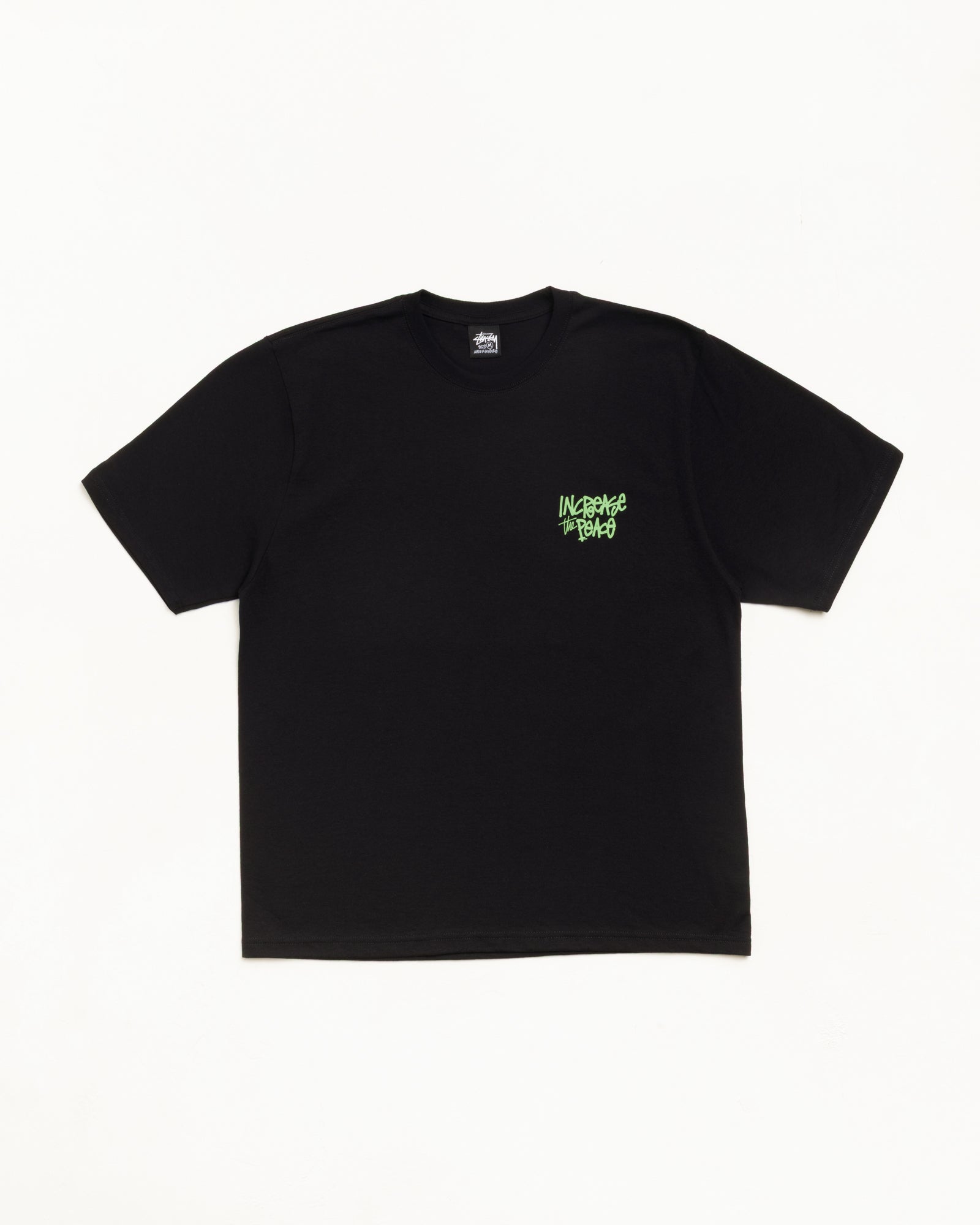 Stussy Peace Increased Tee maglietta nera cotone