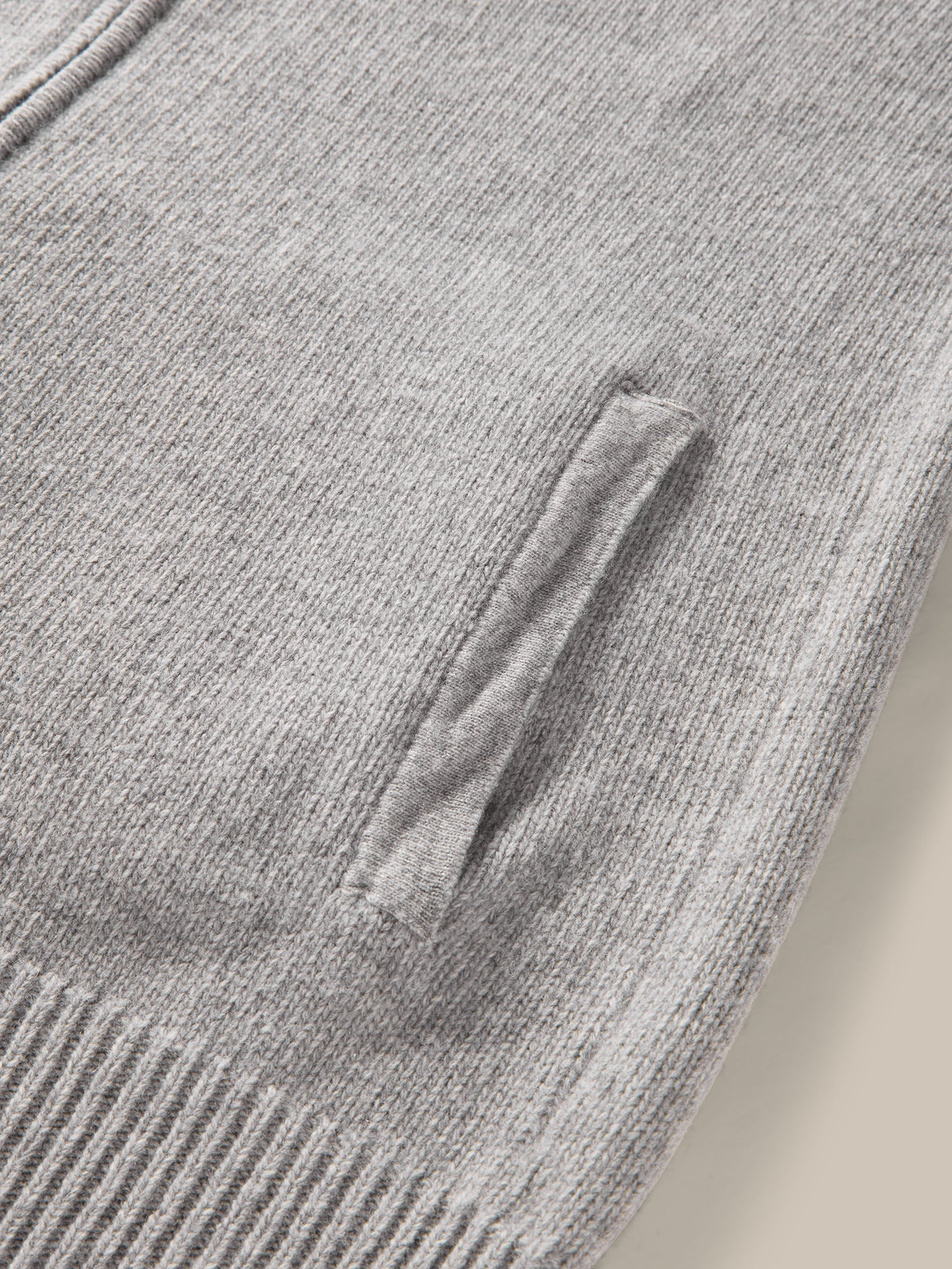 Robert Talbott Graham Full Zip Maglione Uomo Grigio Chiaro Cashmere