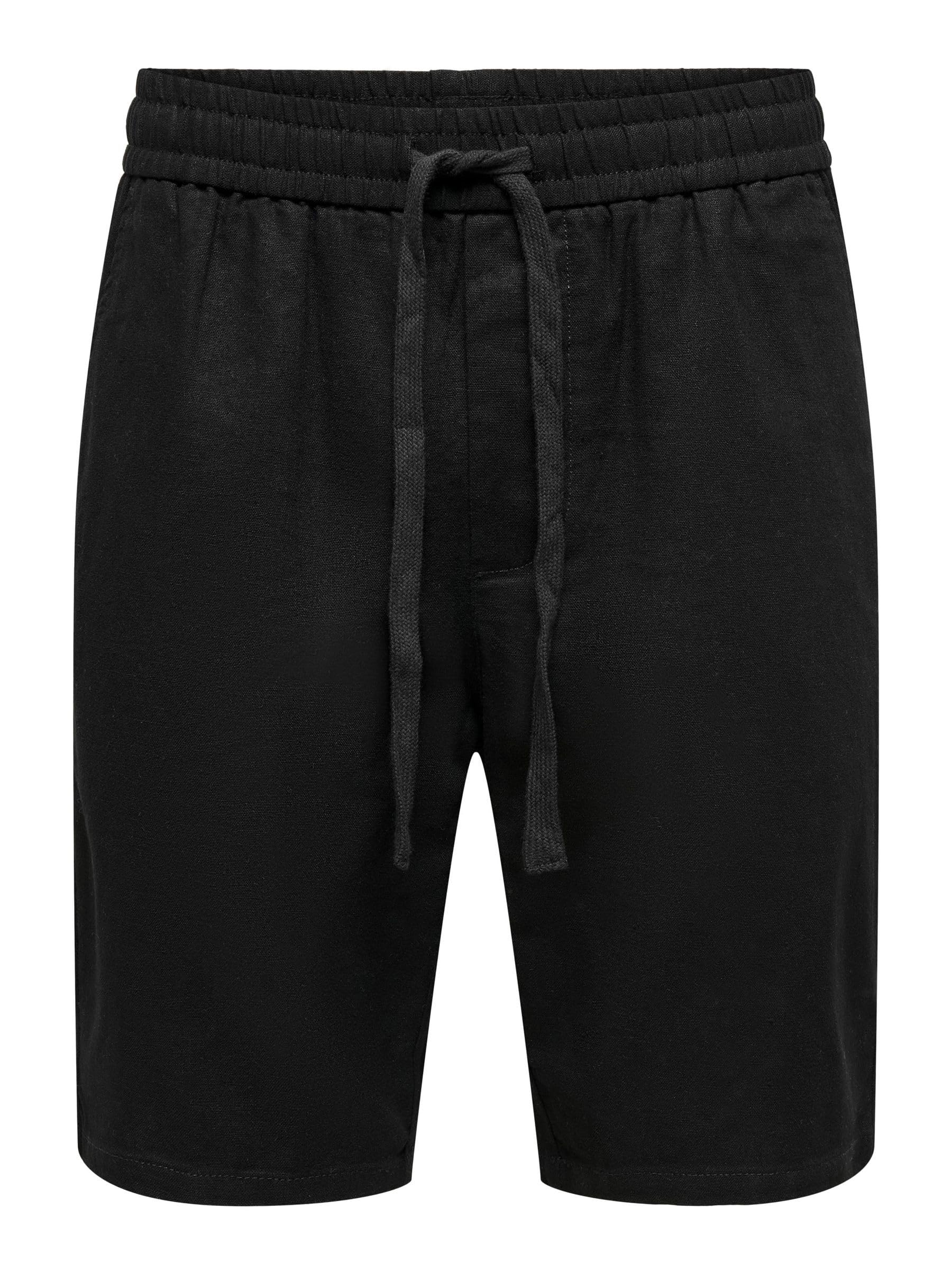 Only & Sons Onslinus Pantaloncini Lino Uomo con Coulisse