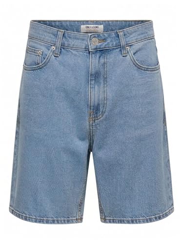 Only & Sons Onsfade Pim Shorts Pantaloncini Denim Blu Medio M