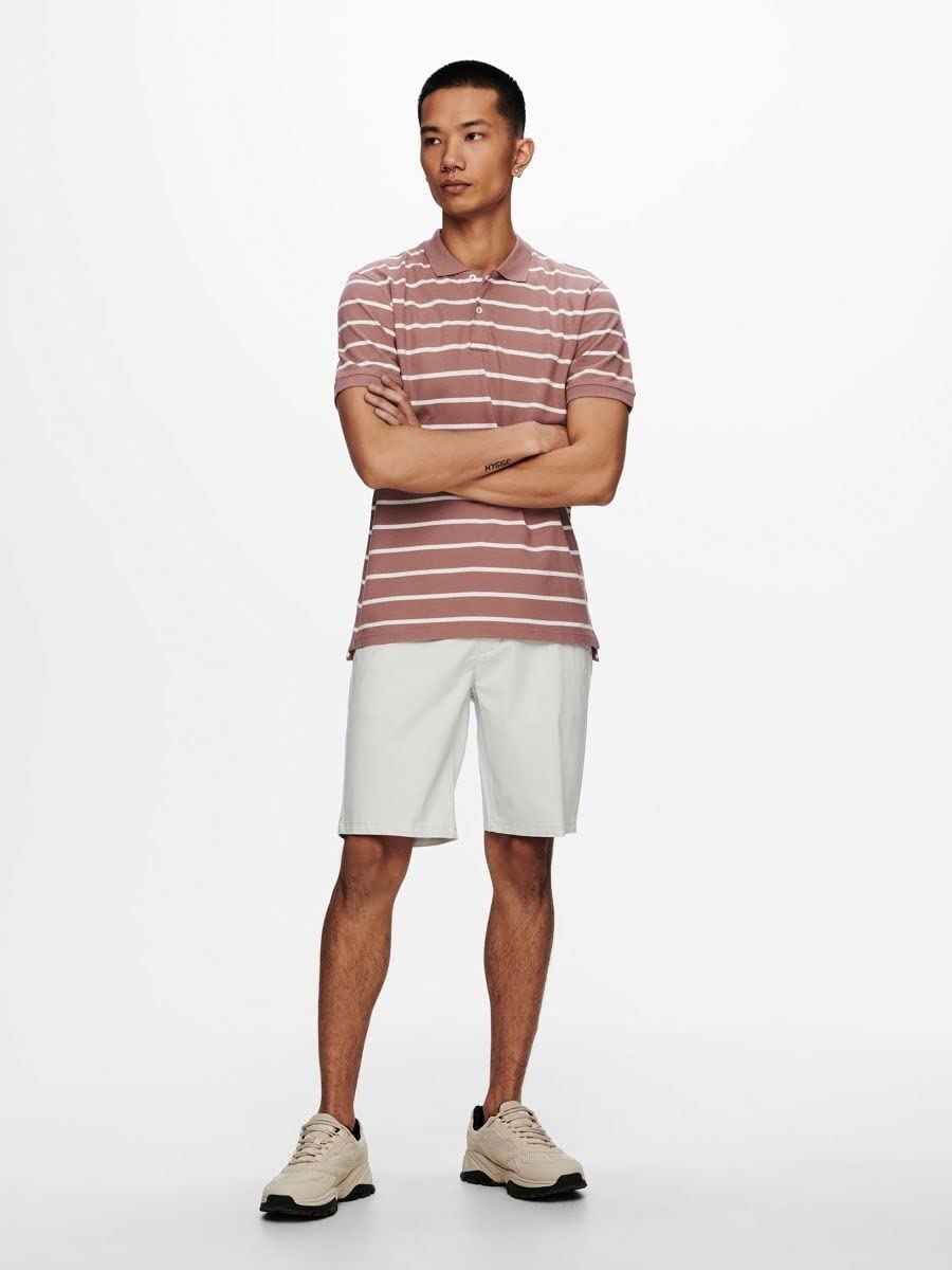 Only & Sons Onscooper Life Polo Uomo Cotone Bio a Righe