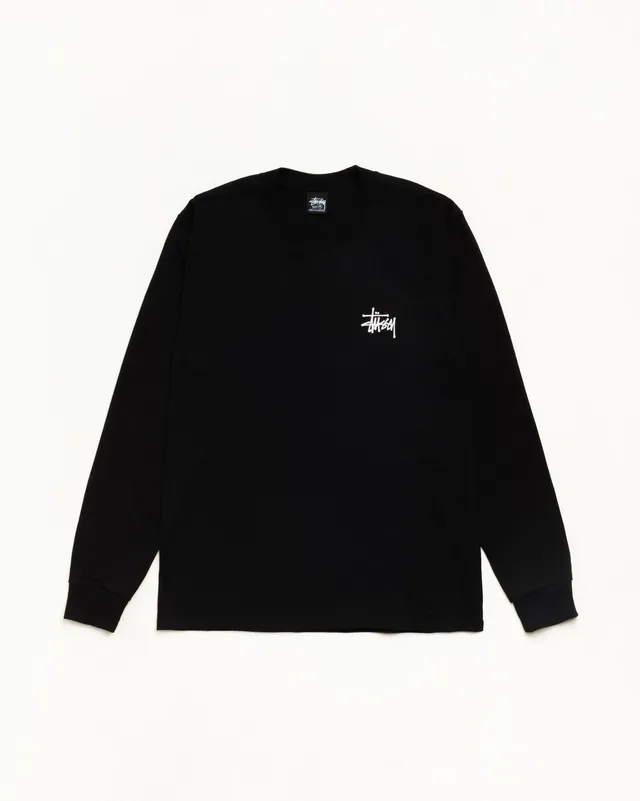 Stussy Basic LS Tee maglietta maniche lunghe nera cotone