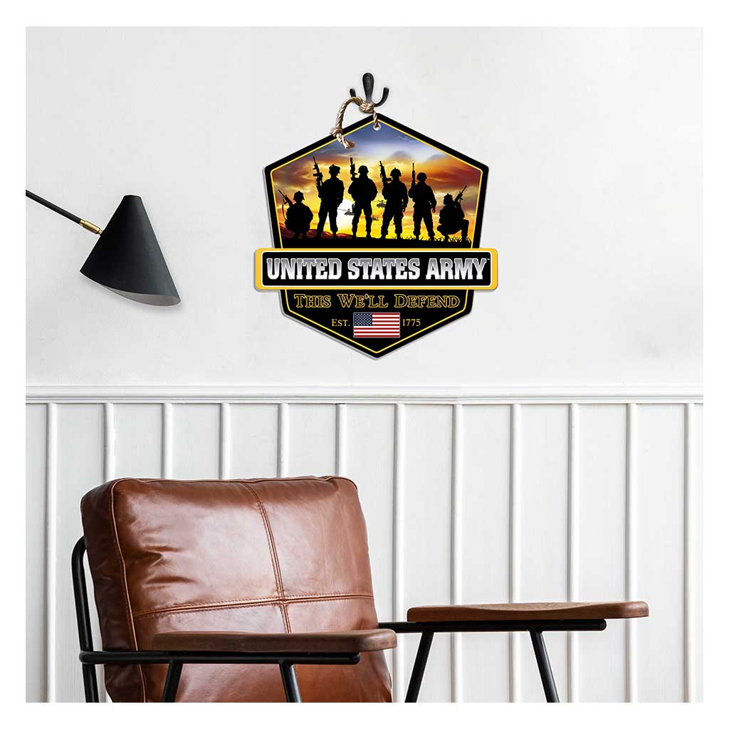 7.62 Design Army Brothers Targa Legno 50cm con Corda