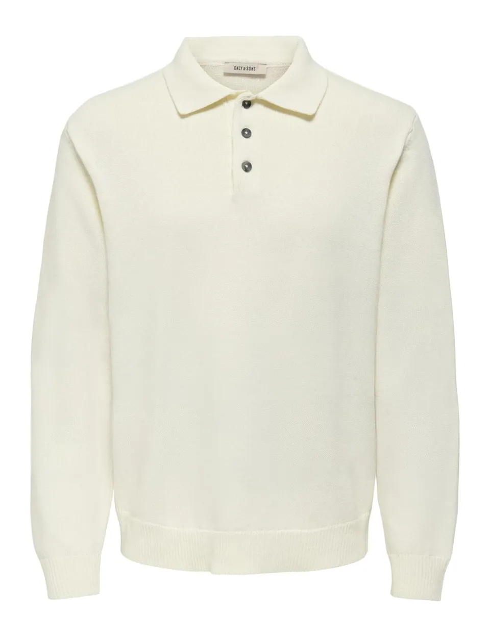 Only & Sons Onshope RLX LS Polo Knit Egret XL