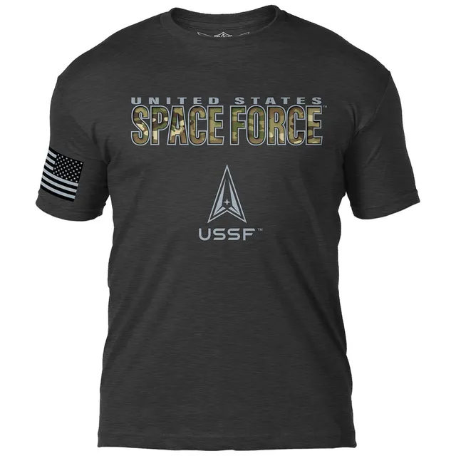 7.62 Design T-Shirts Maglietta Space Force Camo Nera Cotone
