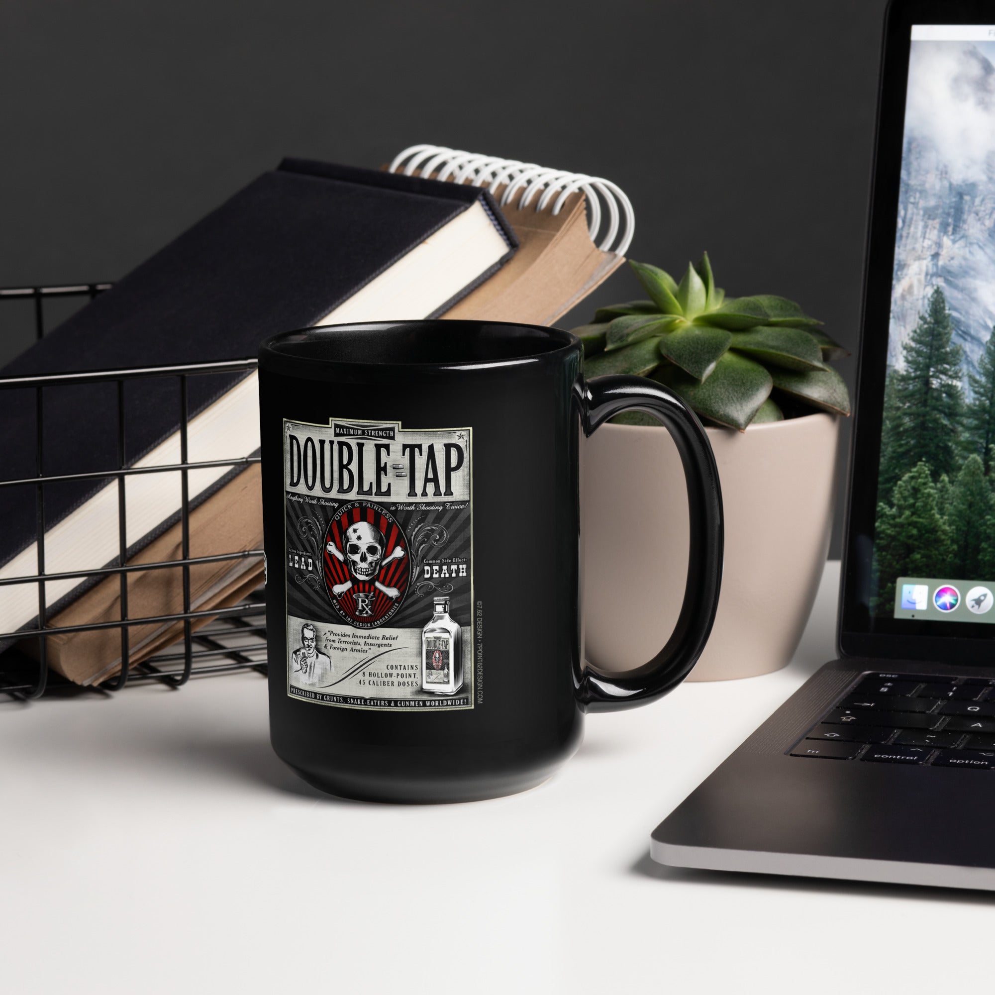 7.62 Design Double Tap tazza ceramica nera 15oz