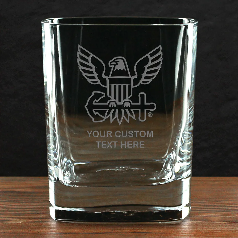 7.62 US Navy bicchiere whiskey 335ml Eagle personalizzato