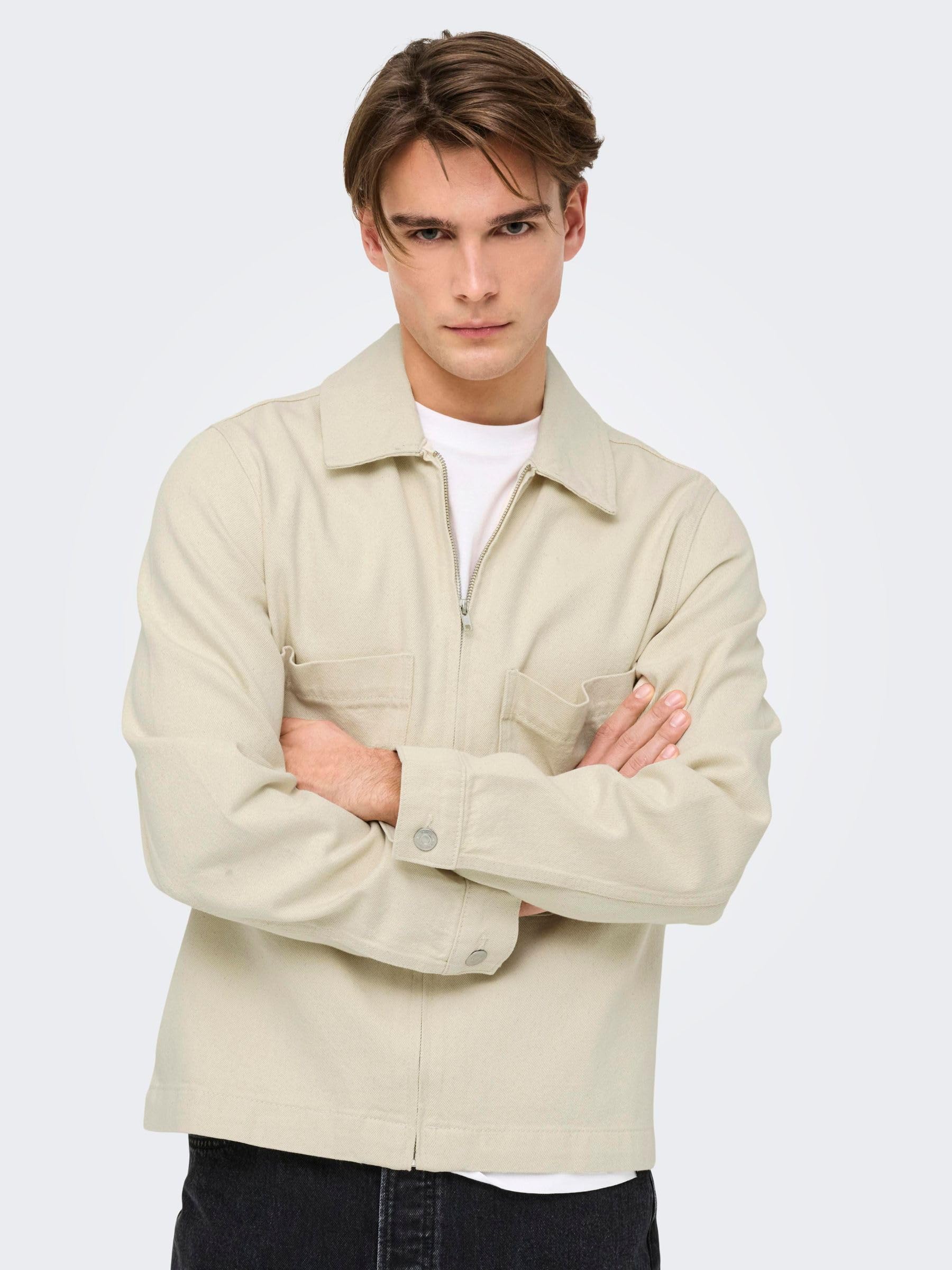 Only & Sons Onscassel 5559 Pim Ecru giacca jeans uomo L
