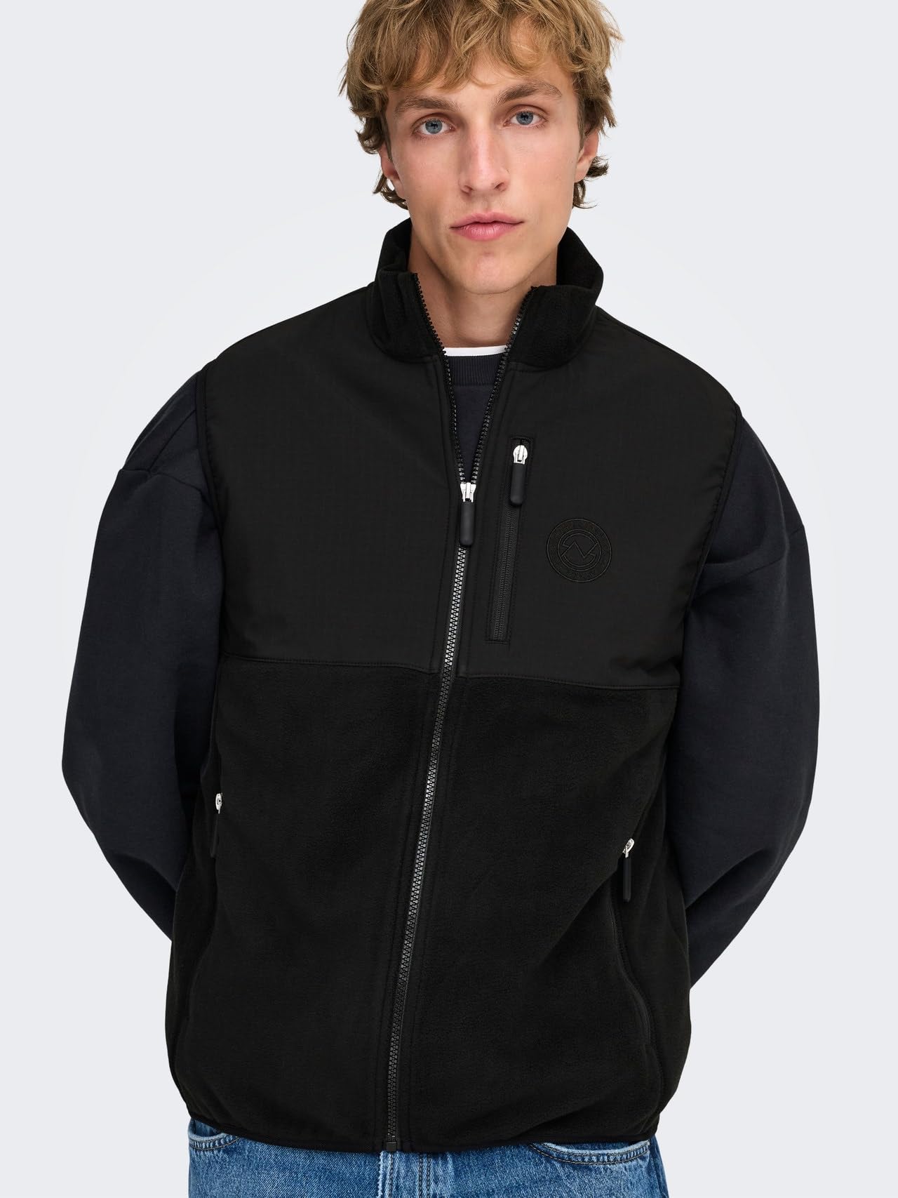 Only & Sons Onschuck Fleece Gilet Uomo M Nero