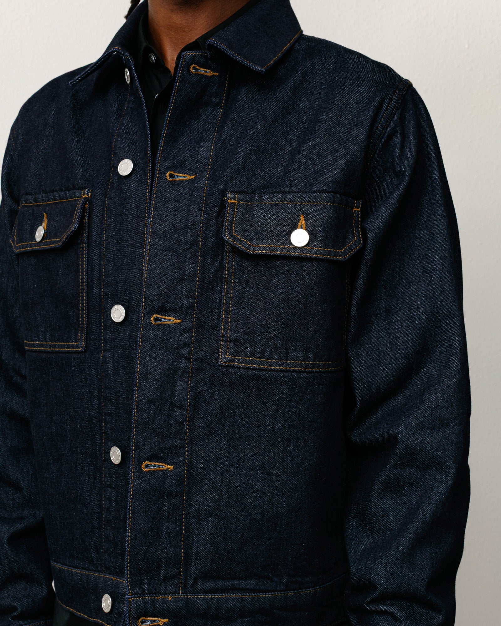 Stussy Denim Trucker Jacket Giacca Rinsed Indigo 475gsm
