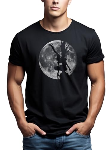 MAKAYA Ryuk Shinigami T-Shirt Uomo Cotone Nerd Manga Nero