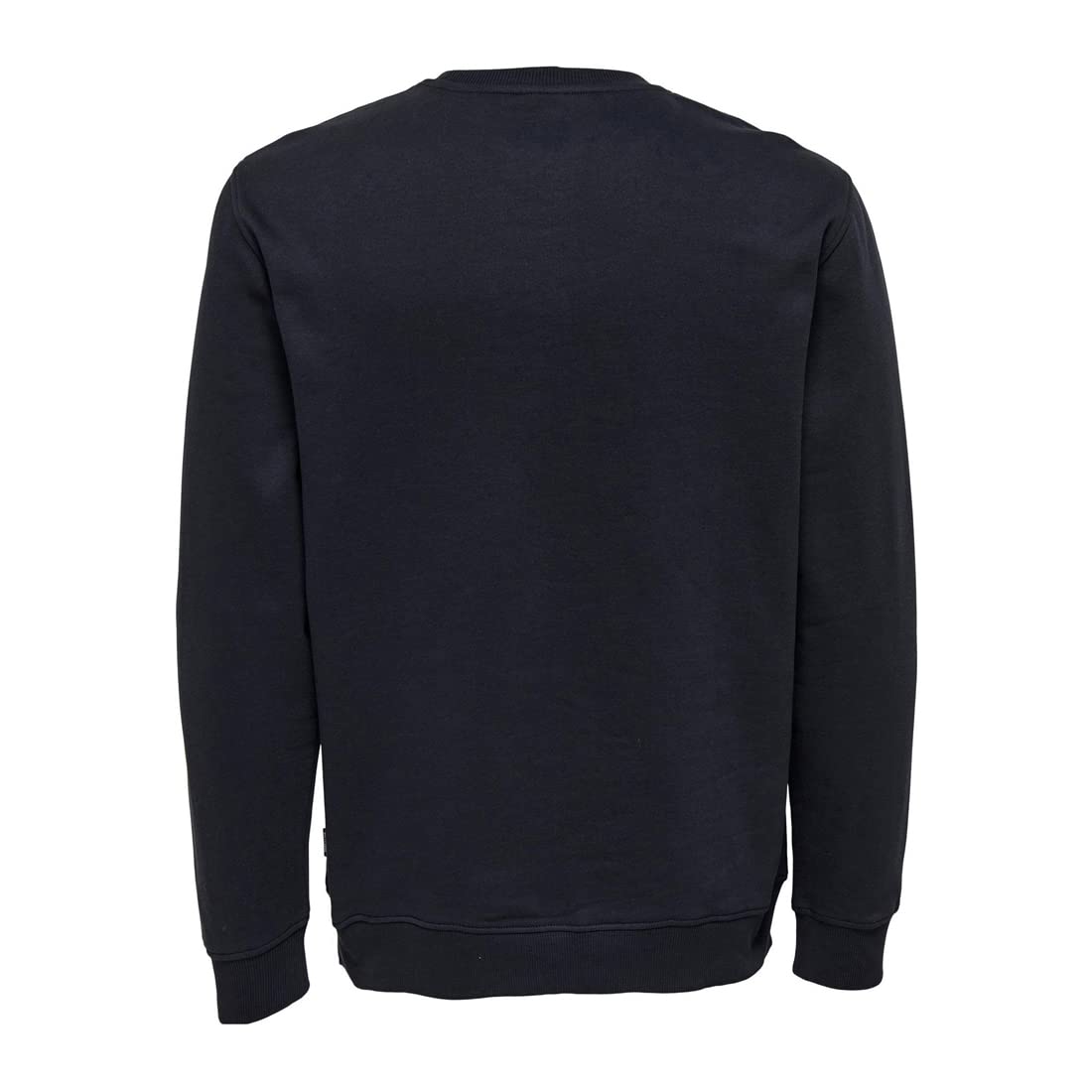 Only & Sons Regular Logo Crew felpa uomo L blu beige cotone