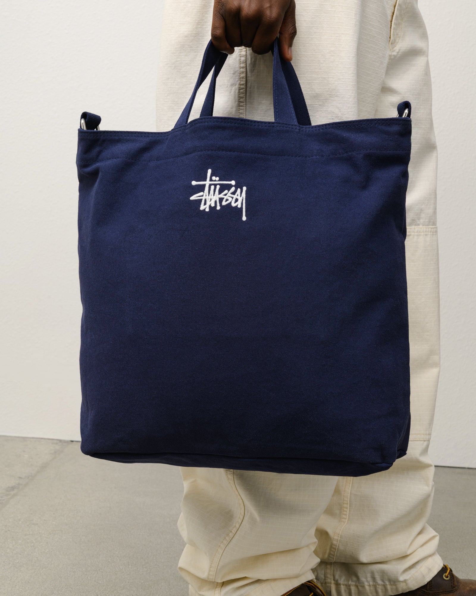 Stussy Canvas Crossbody Bag borsa Navy tela